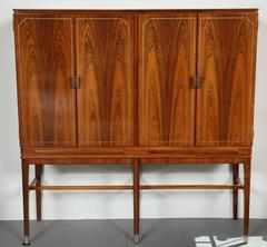 Agner Christoffersen Rosewood and White Metal Cabinet