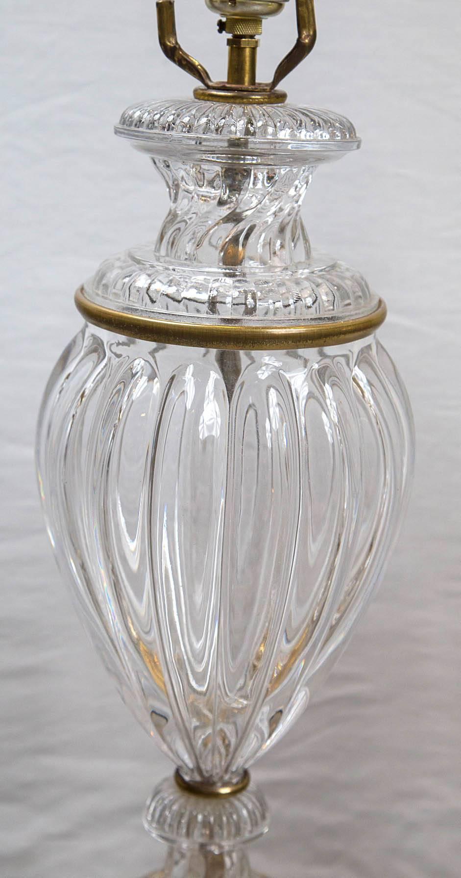 1930, French Molded Glass Table Lamps For Sale 4
