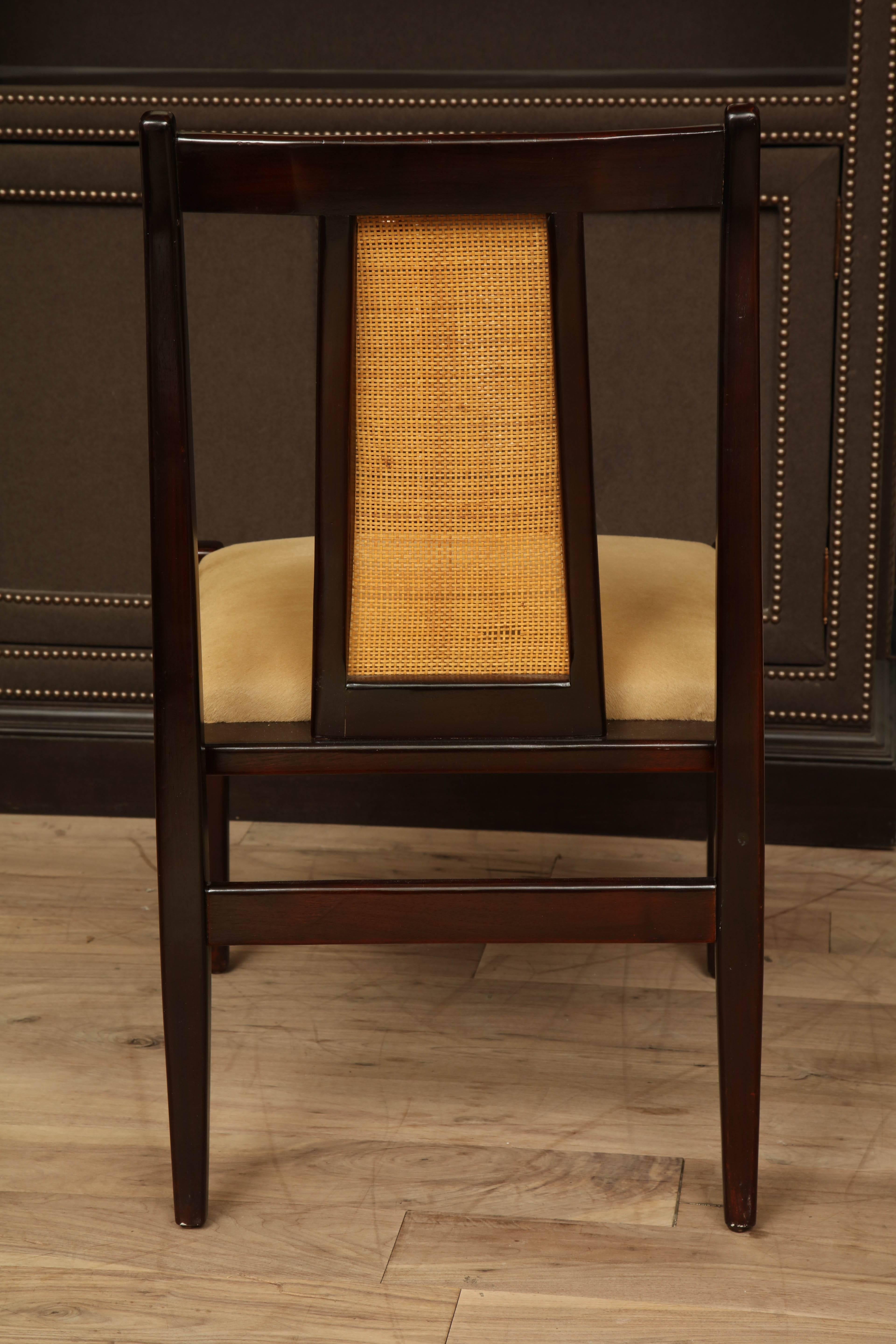 Mid-20th Century Cane Back Dining Chairs
