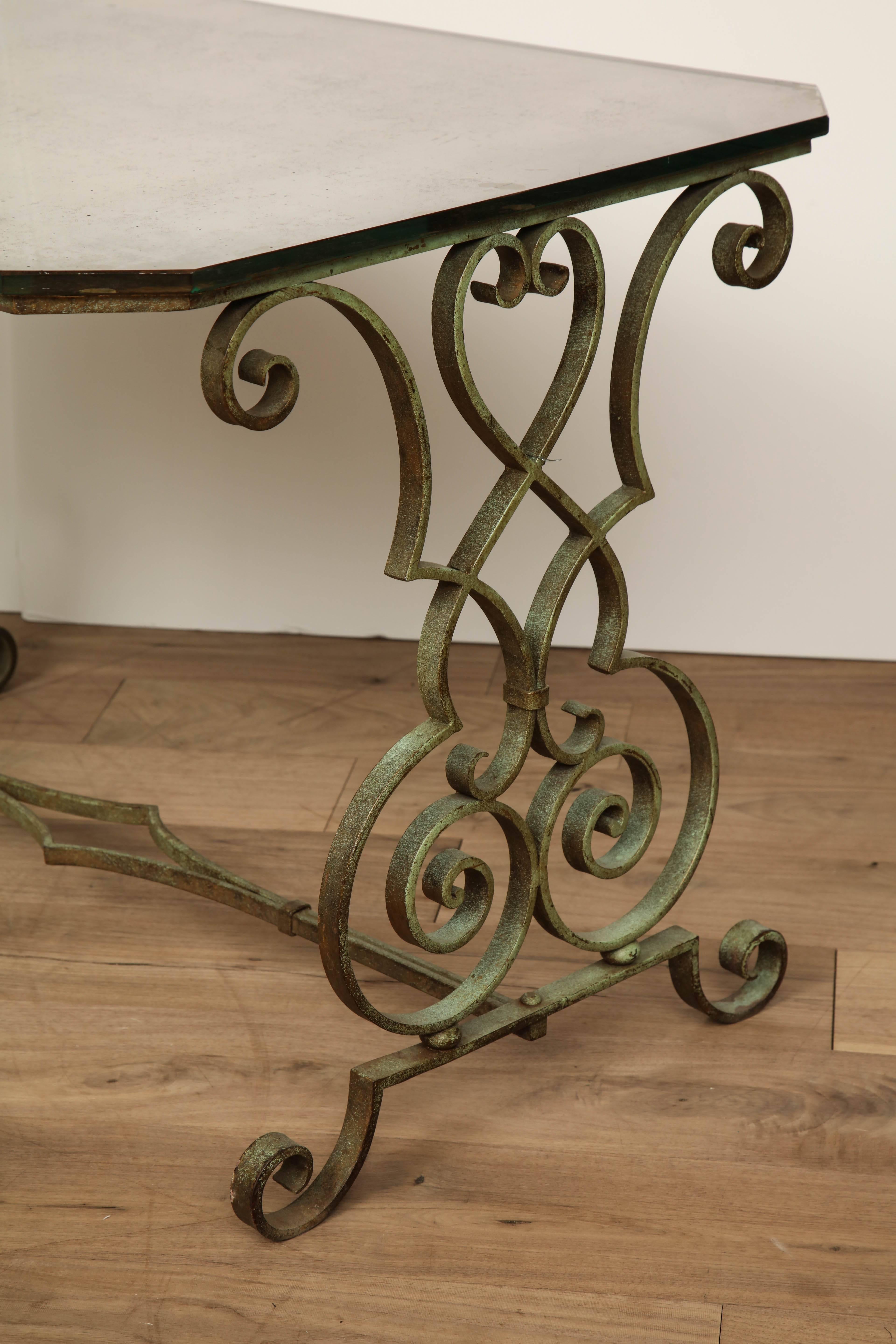 Verdigris Side Table In Good Condition For Sale In New York, NY