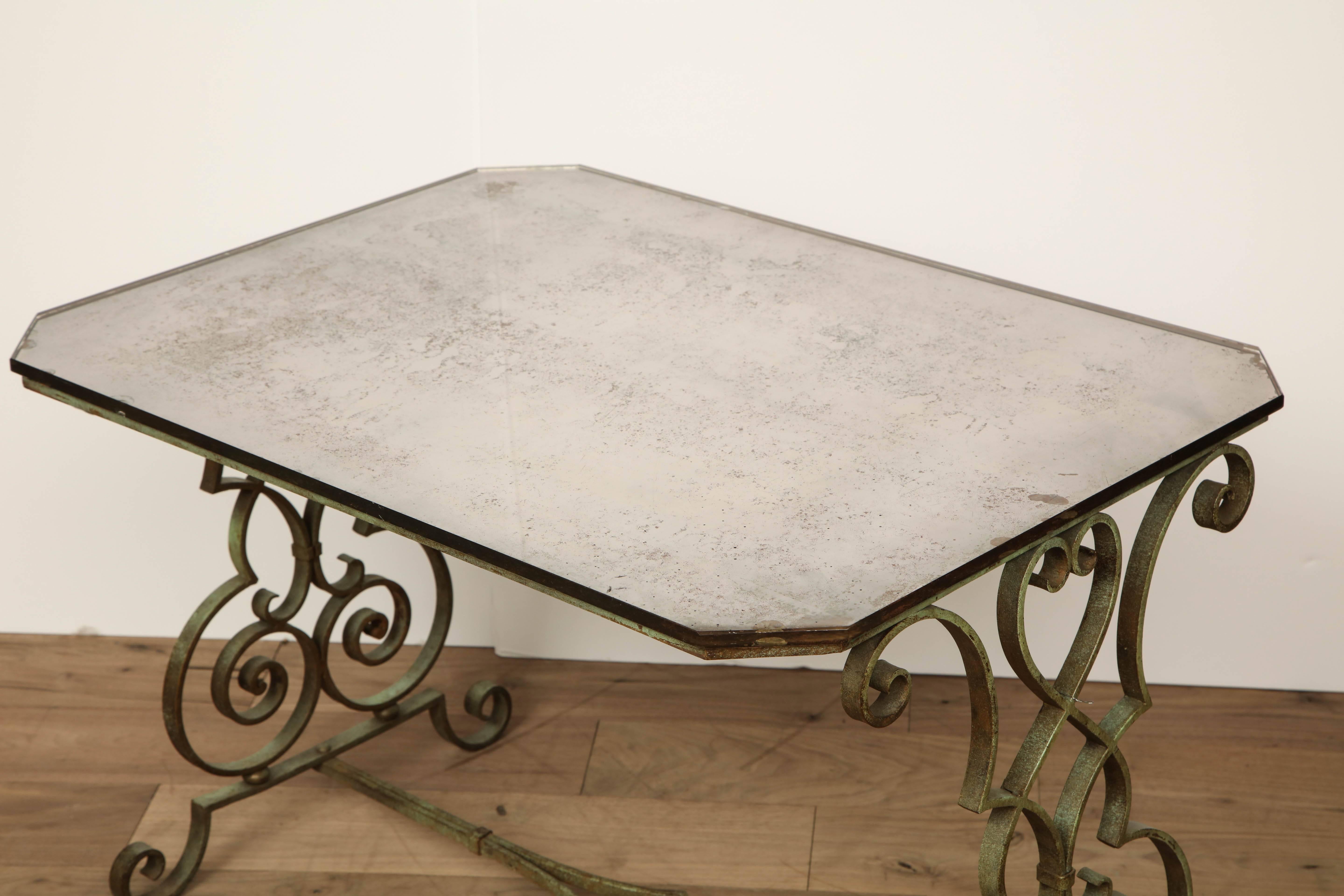 Mid-20th Century Verdigris Side Table For Sale