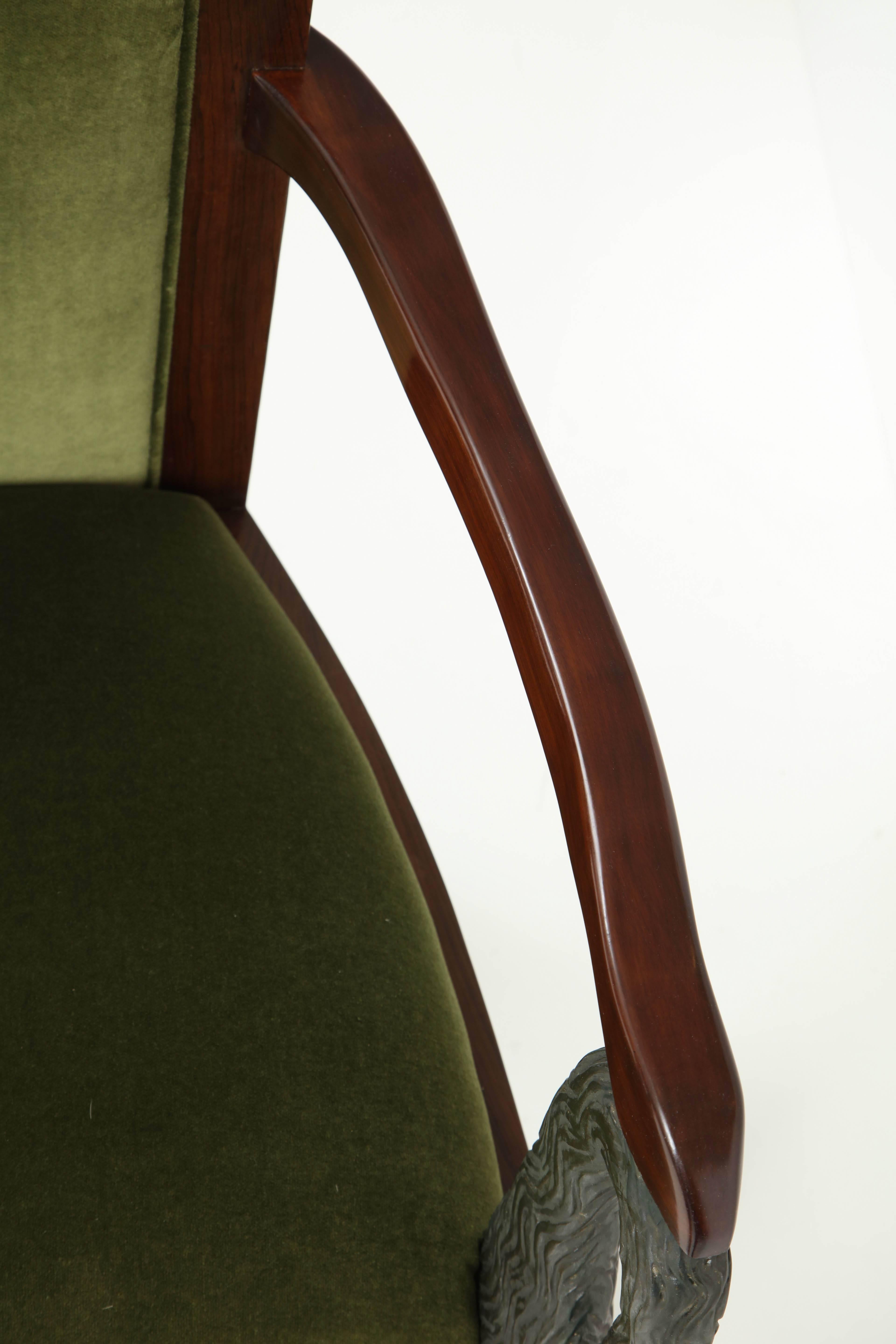 Swedish Regency Style Period Parcel Gilt Armchair For Sale 3