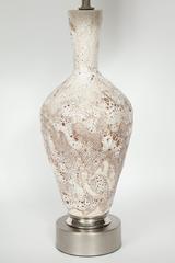 Italian Mid-Century Froth Glazed Ceramic Lamps