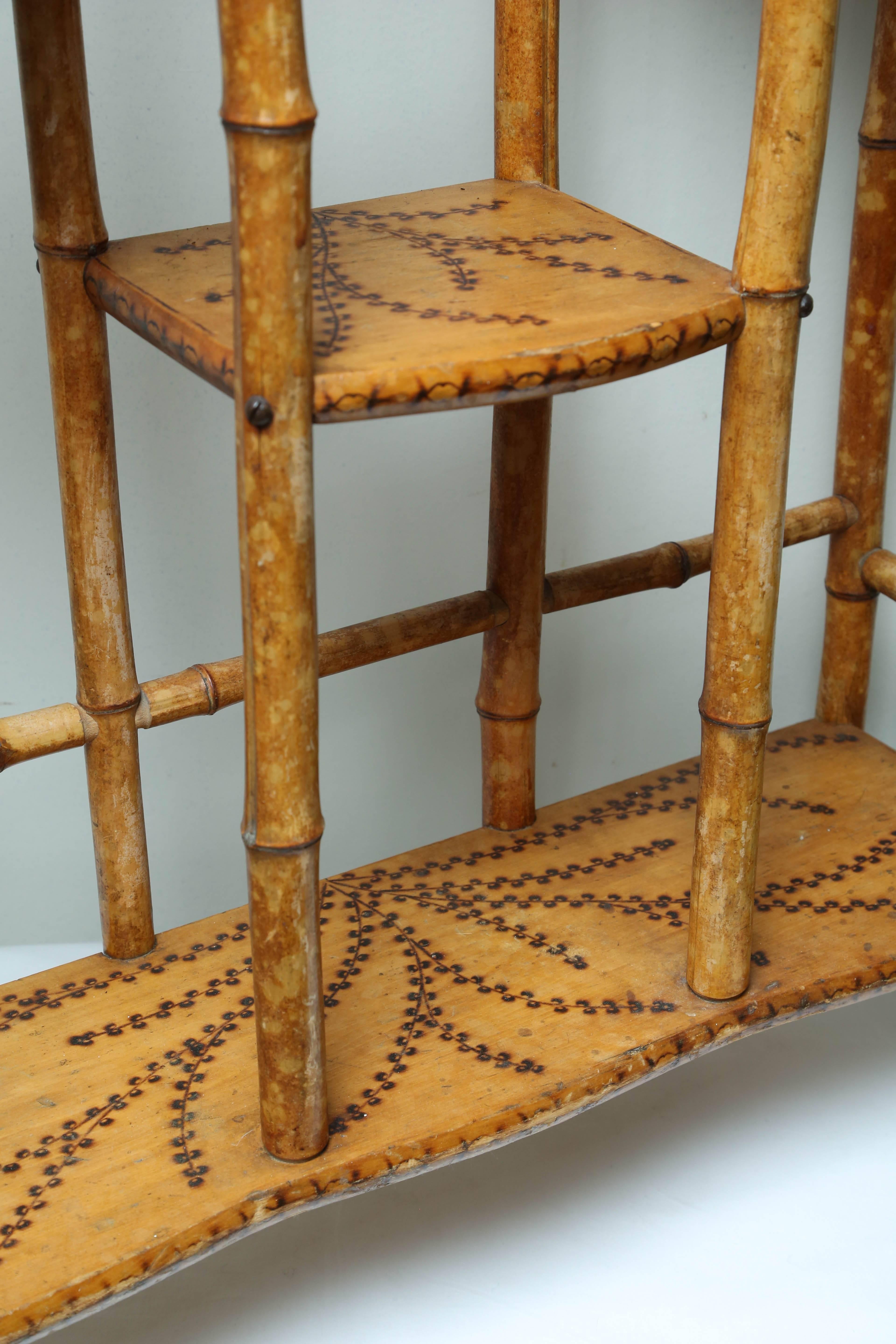 Superb 19th Century English Bamboo Etagere In Good Condition In West Palm Beach, FL