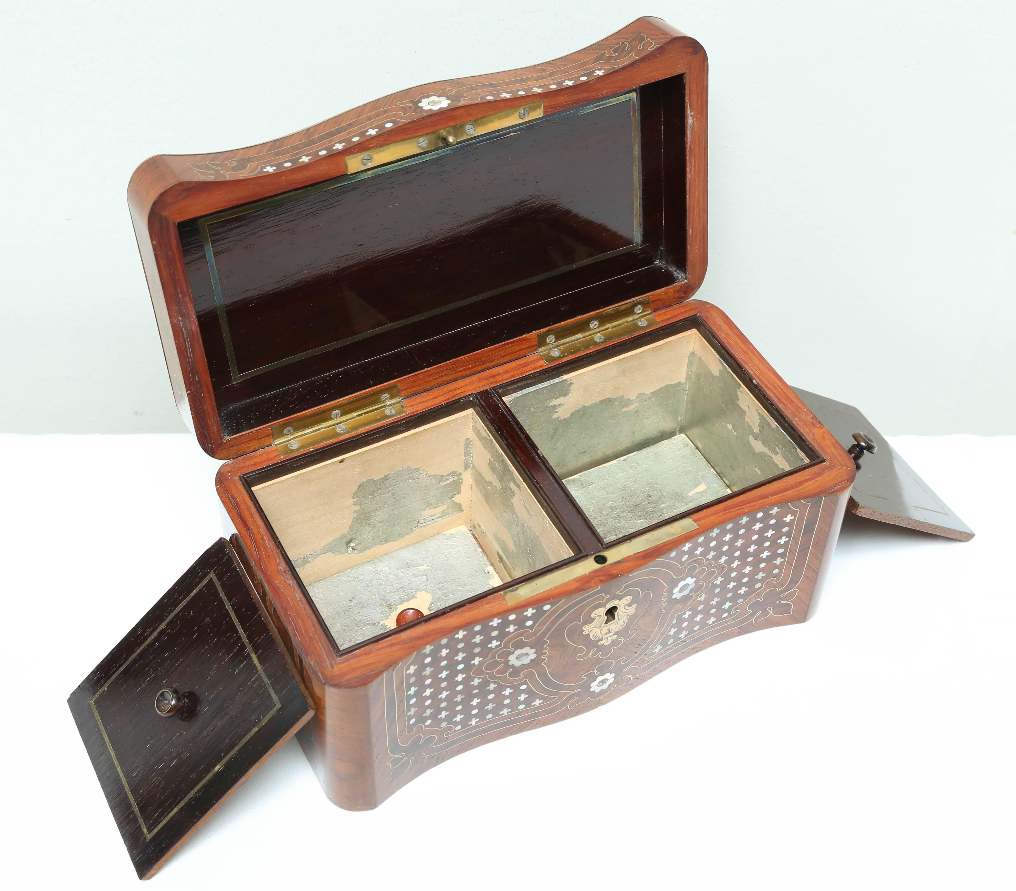 French Superb Napoleon III Inlaid Tea Caddy