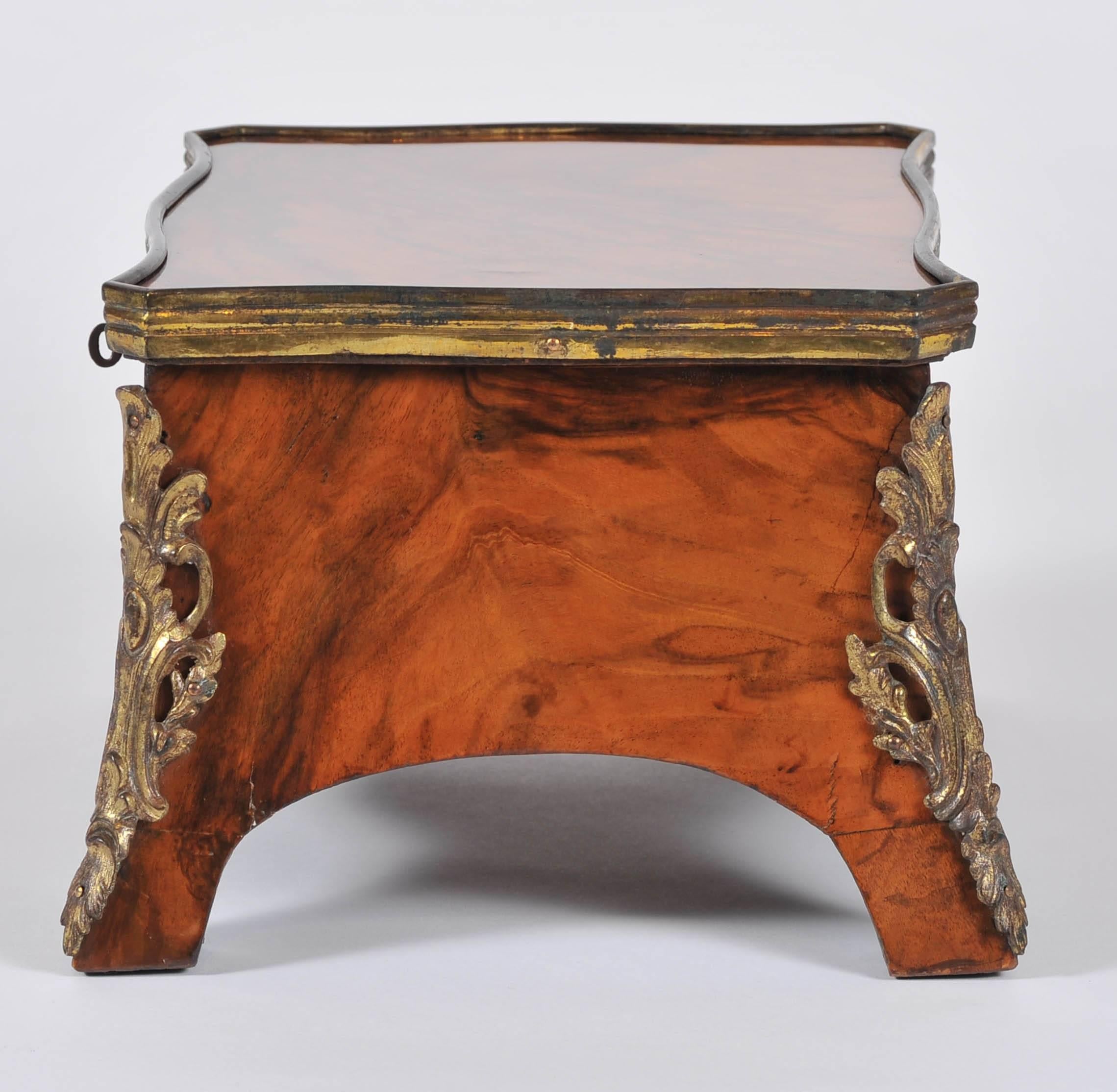 English Mid-19th Century Decorative Box, Walnut and Ormolu Mounted, Grand Tour Style For Sale