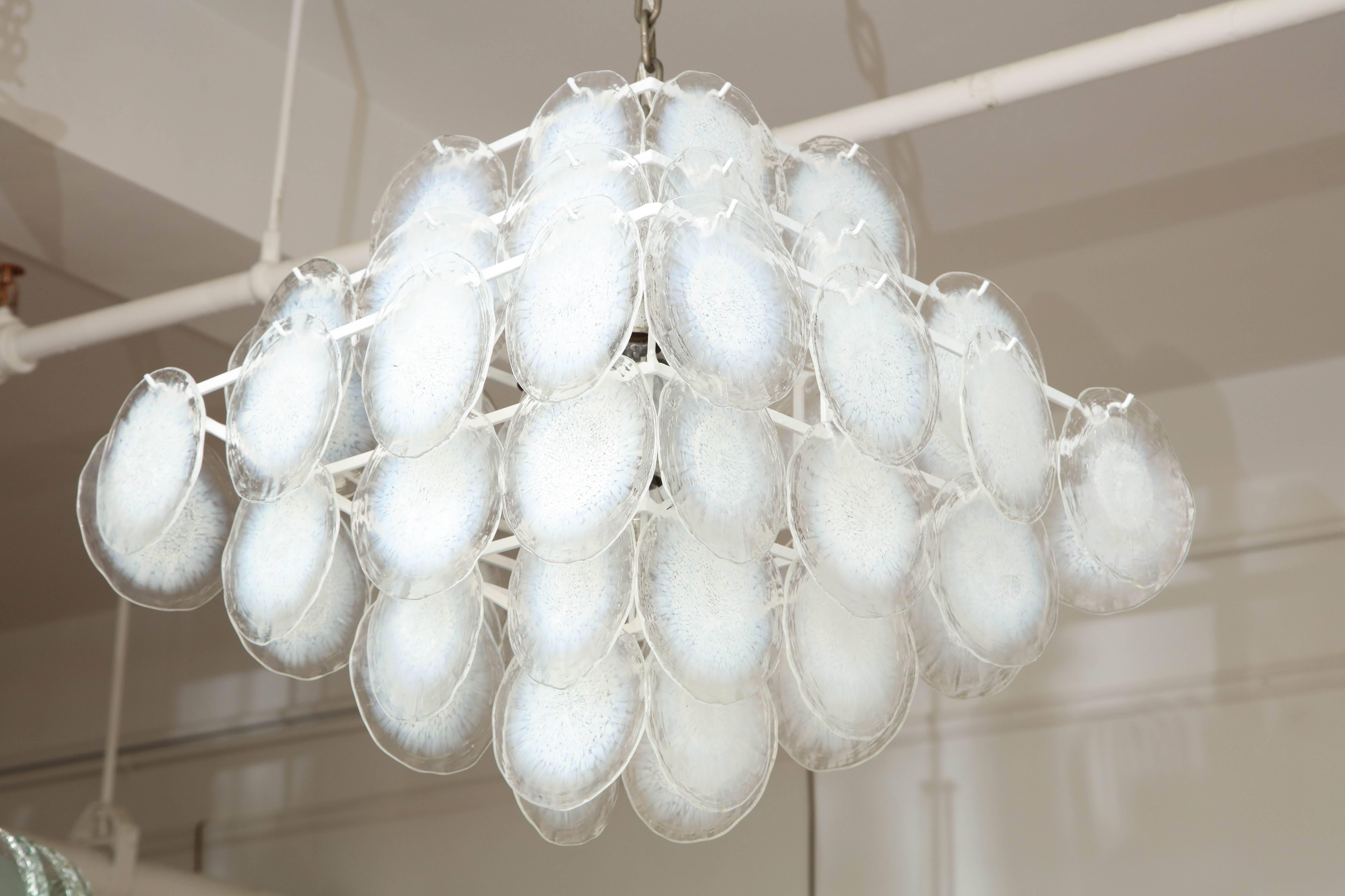 Mid-Century Modern Mazzega chandelier made in Venice For Sale