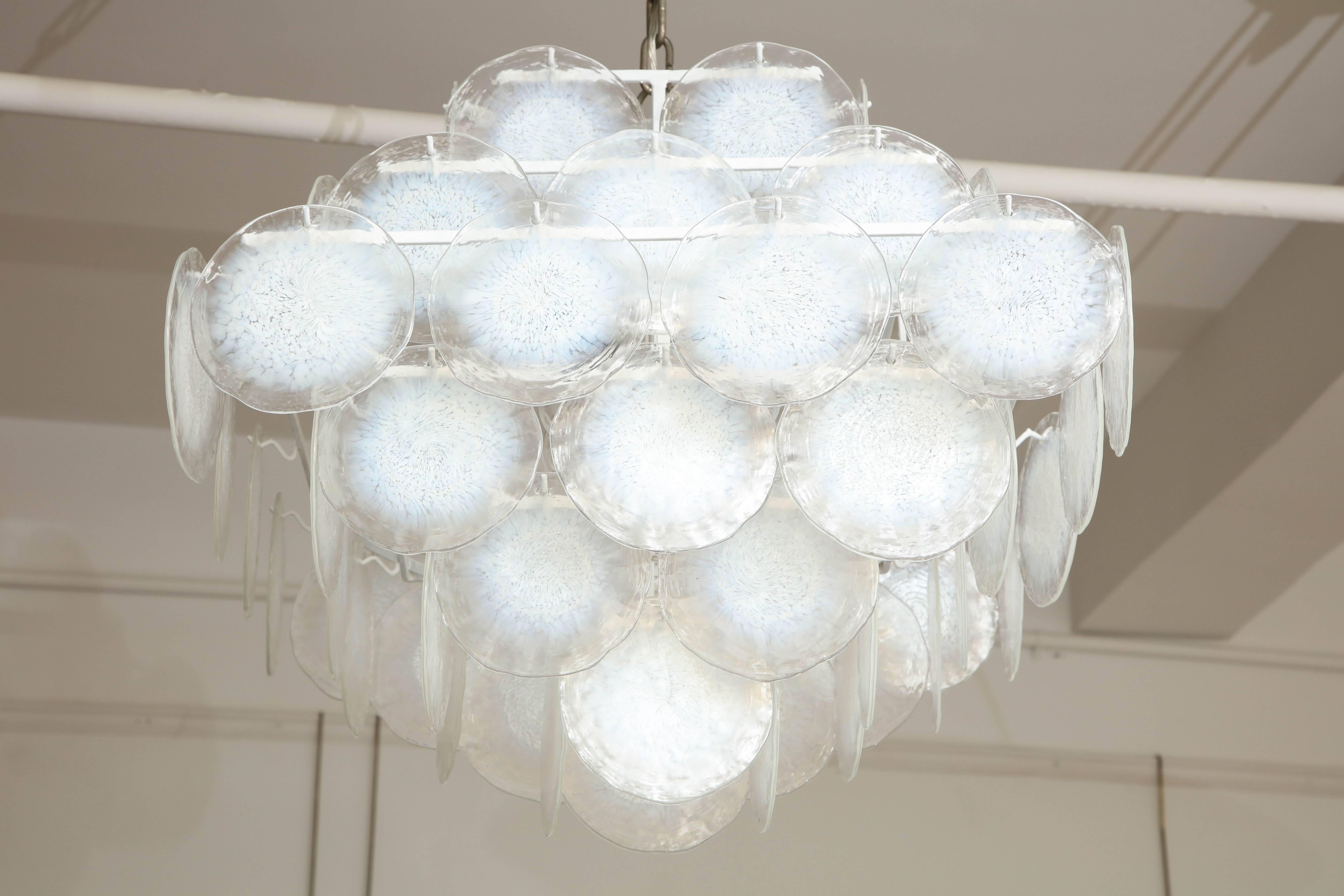 Mid-20th Century Mazzega chandelier made in Venice For Sale