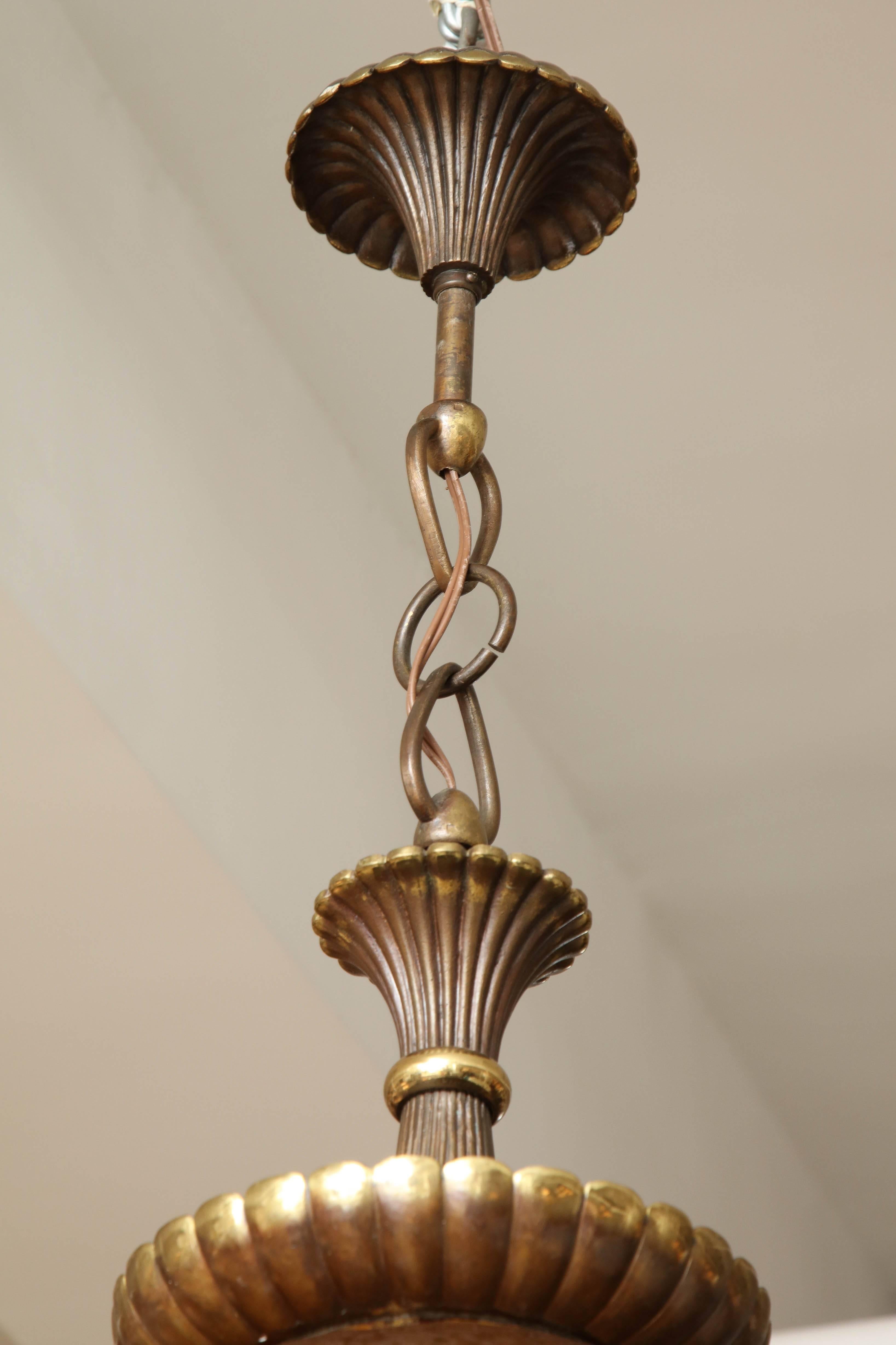Hand-Crafted Seguso Vetri d'Arte pendant made in Venice 1940 For Sale
