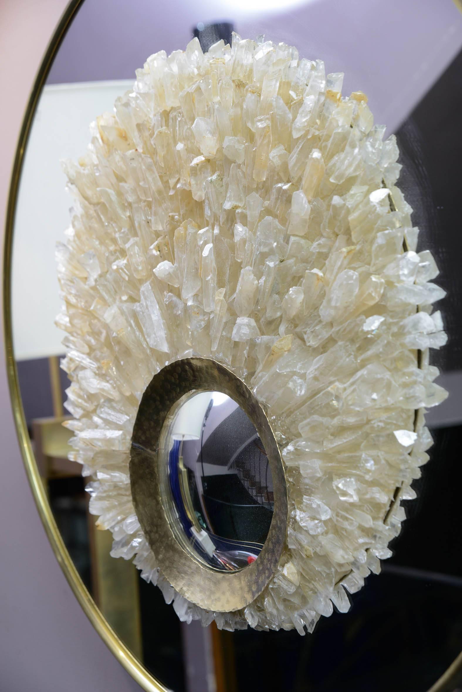 French Pair of Rock Crystal Mirrors