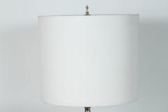 Pair of American Neoclassical Silvered Table Lamps