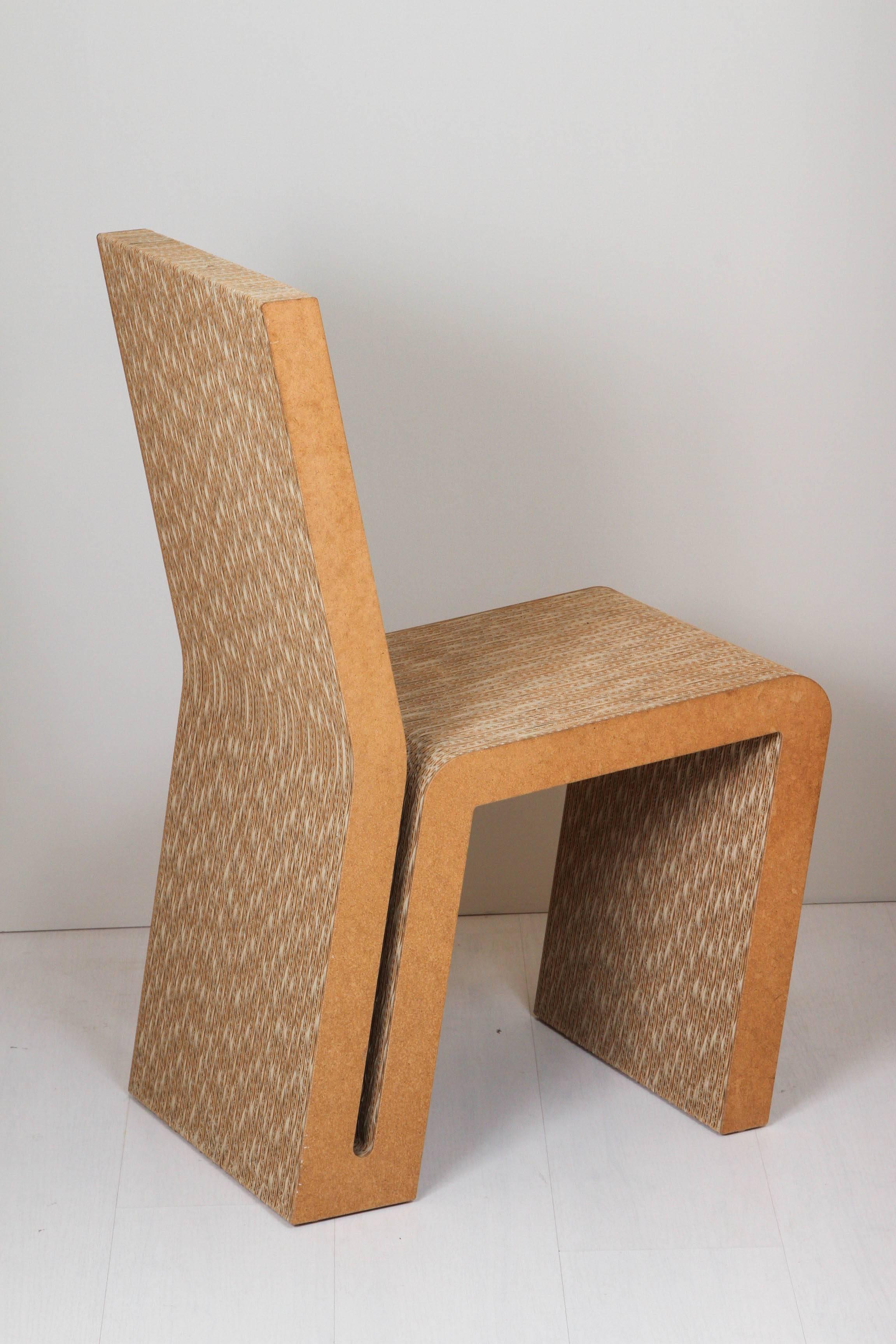 Mid-Century Modern Frank Gehry Side Chair in Cardboard for Vitra Edition For Sale