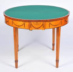 Sheraton Satinwood Card Table