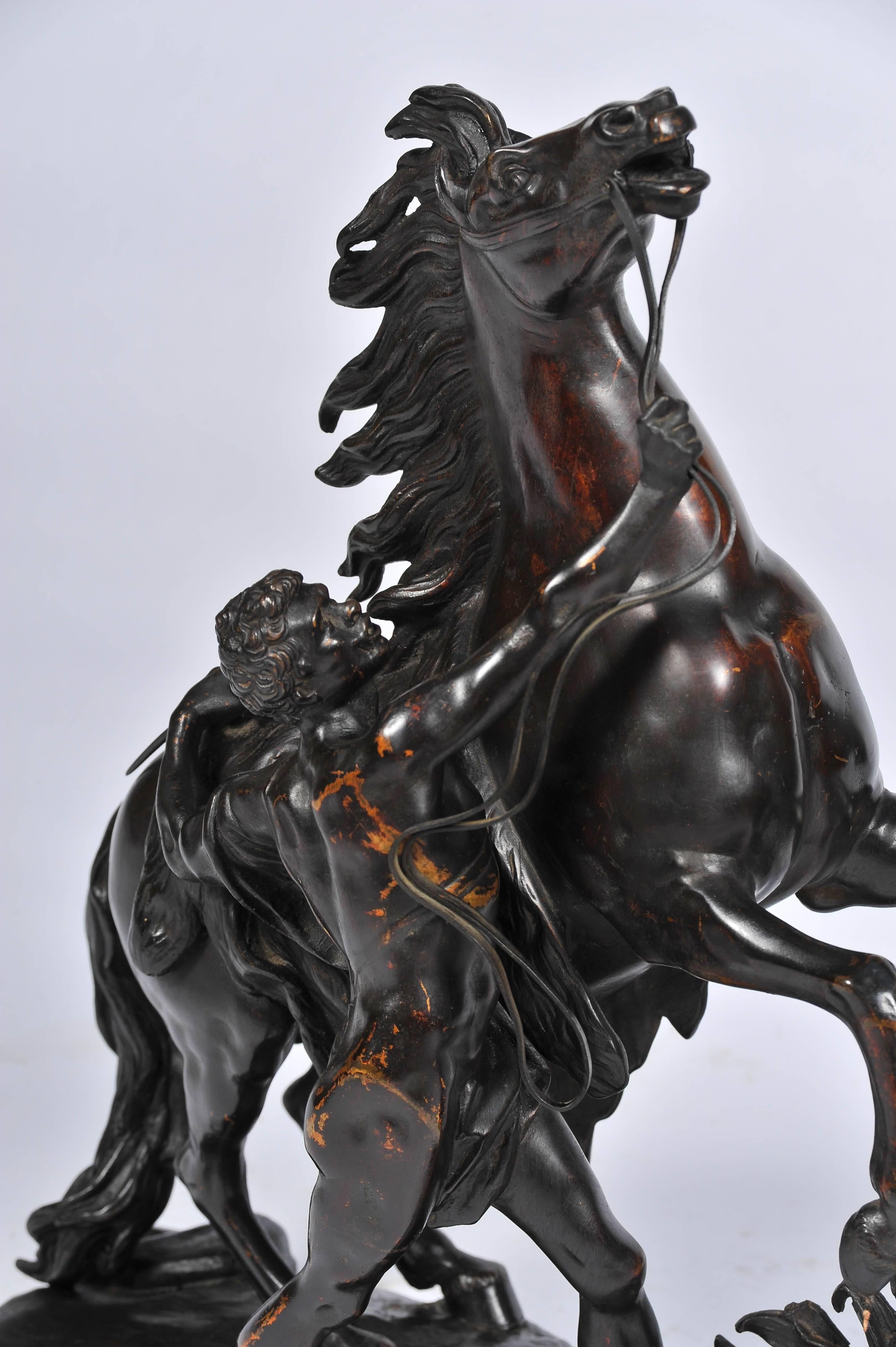 A good quality pair of 19th century Marley horse, after Guillaume Coustou the elder 1677-1746. Having a good patina.