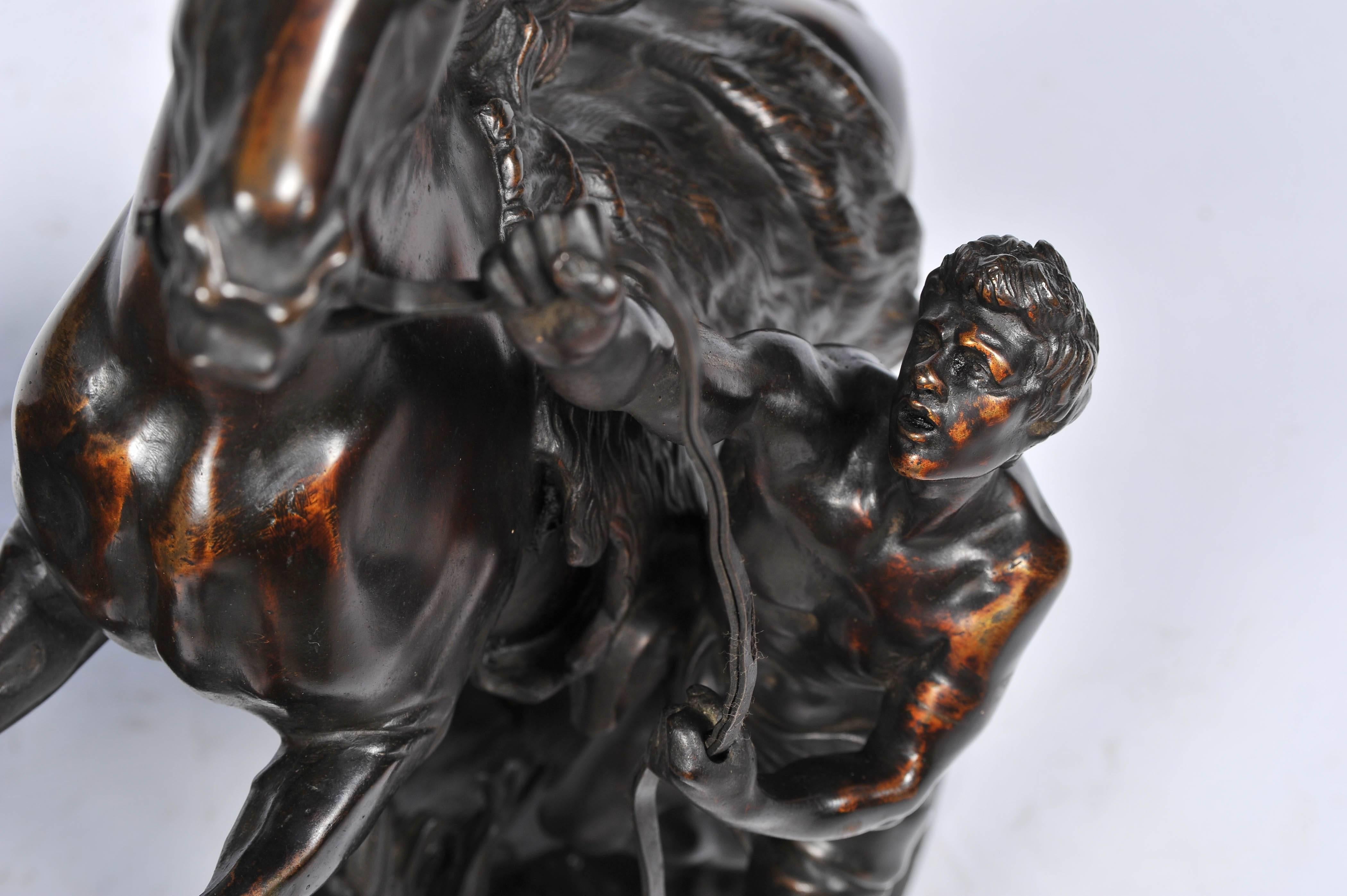 Pair of 19th Century Bronze Marley Horses 1