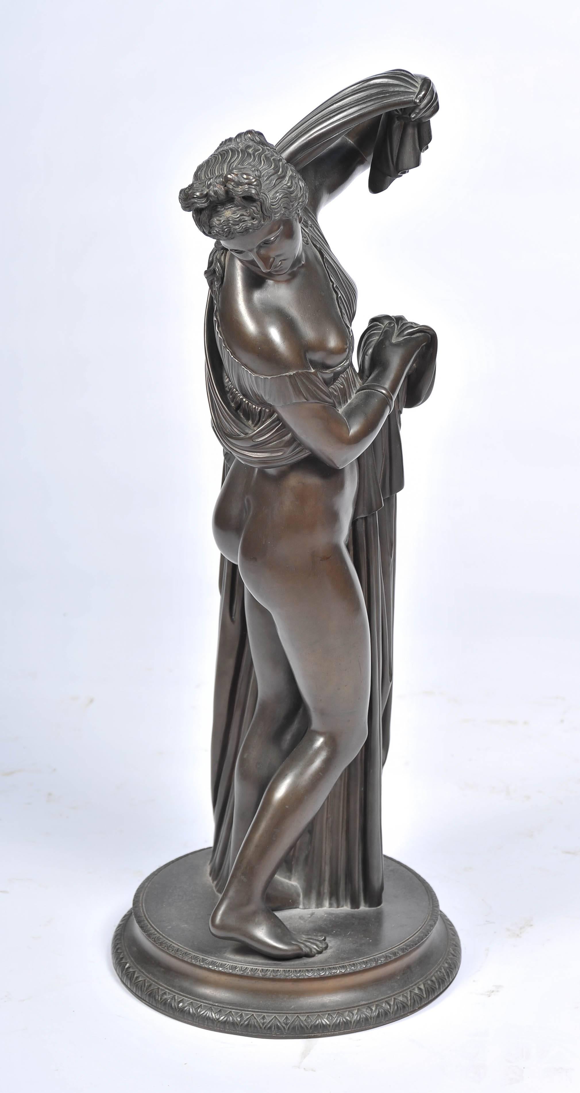 Italian 19th Century Bronze of Female Nude by Amodia