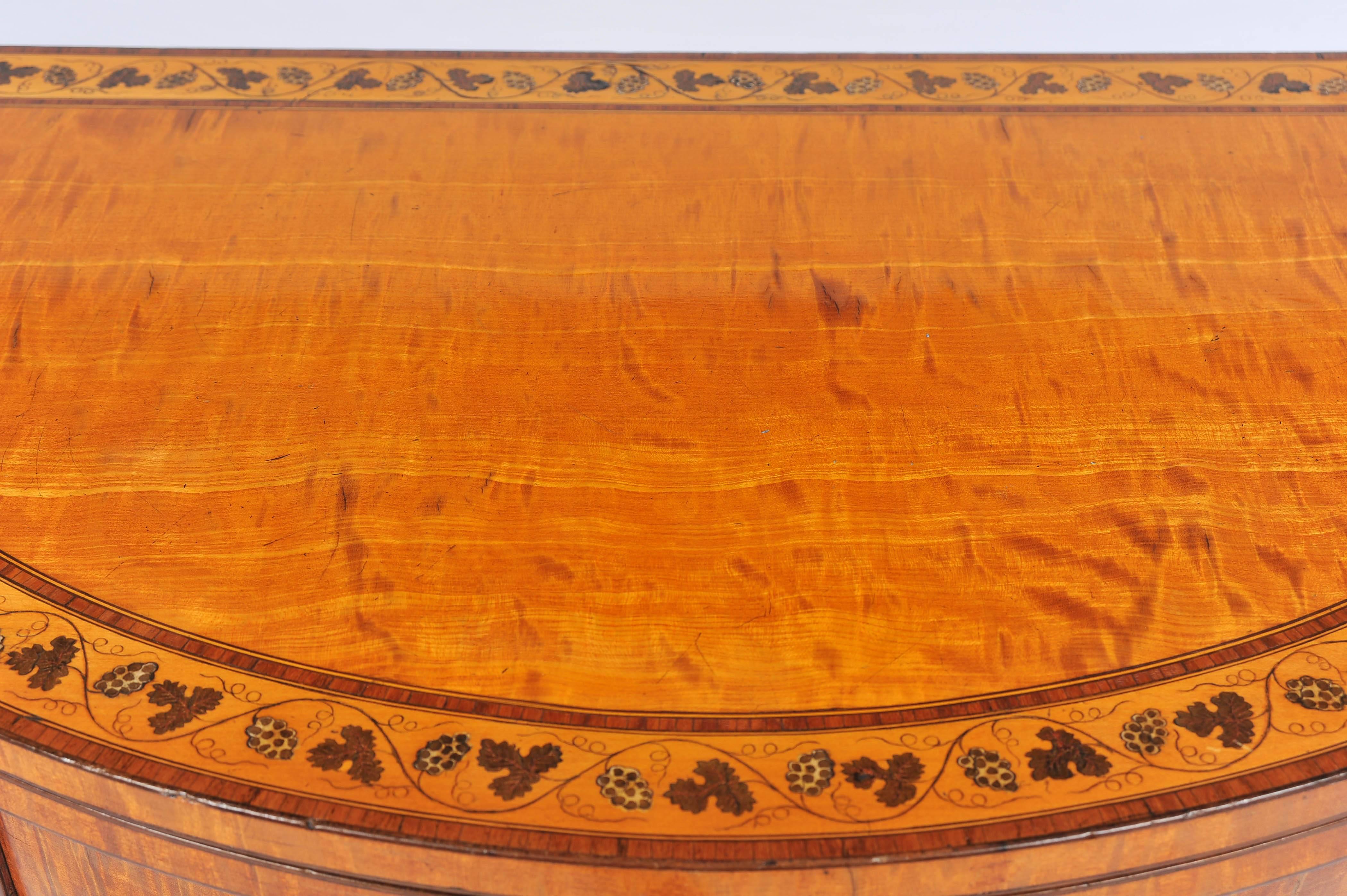 Inlay Pair of 18th Century Satinwood Card Tables