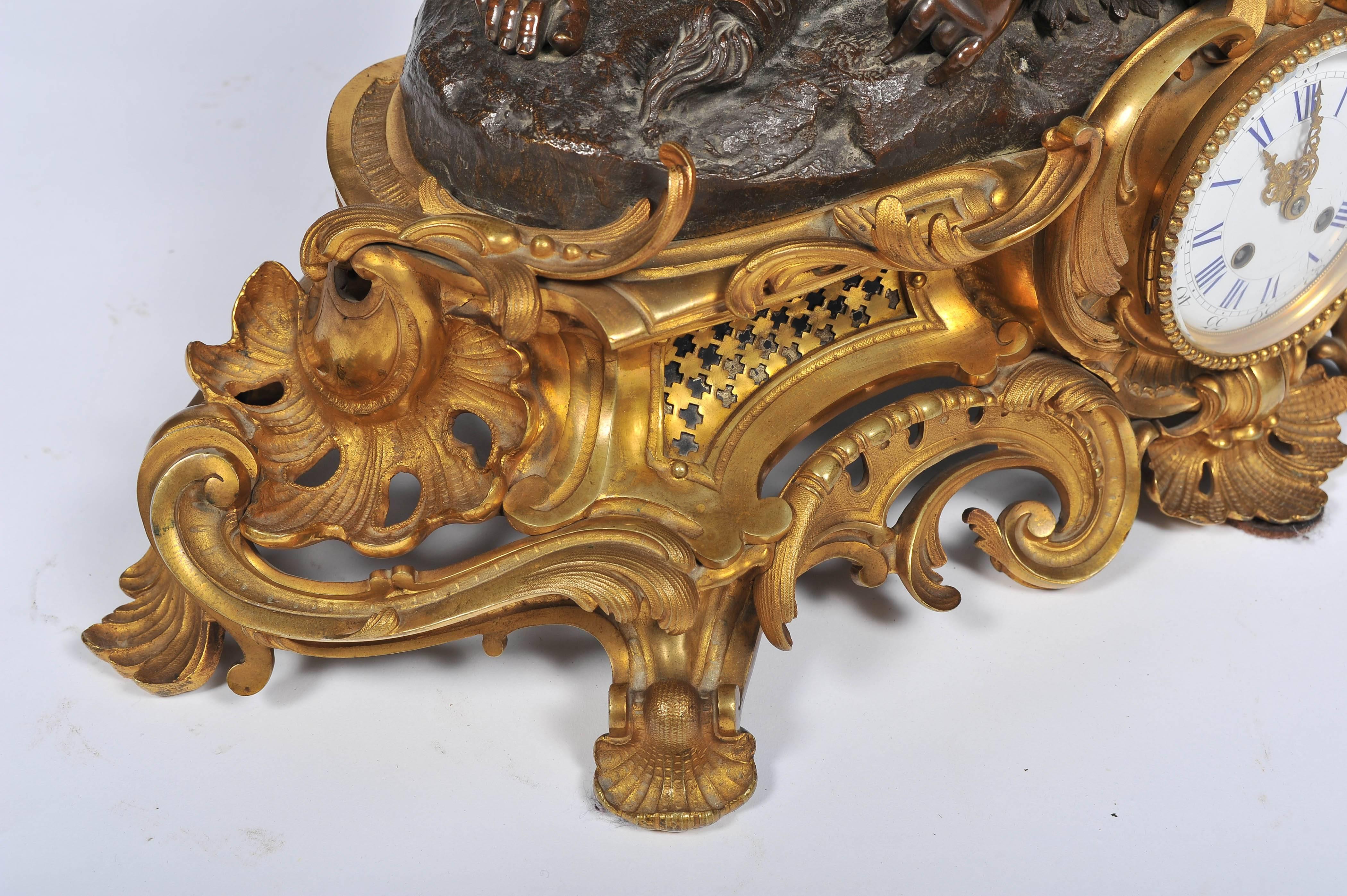 Large French Mantel Clock by Japy Freres at 1stDibs japy freres clocks, japy freres mantel clock