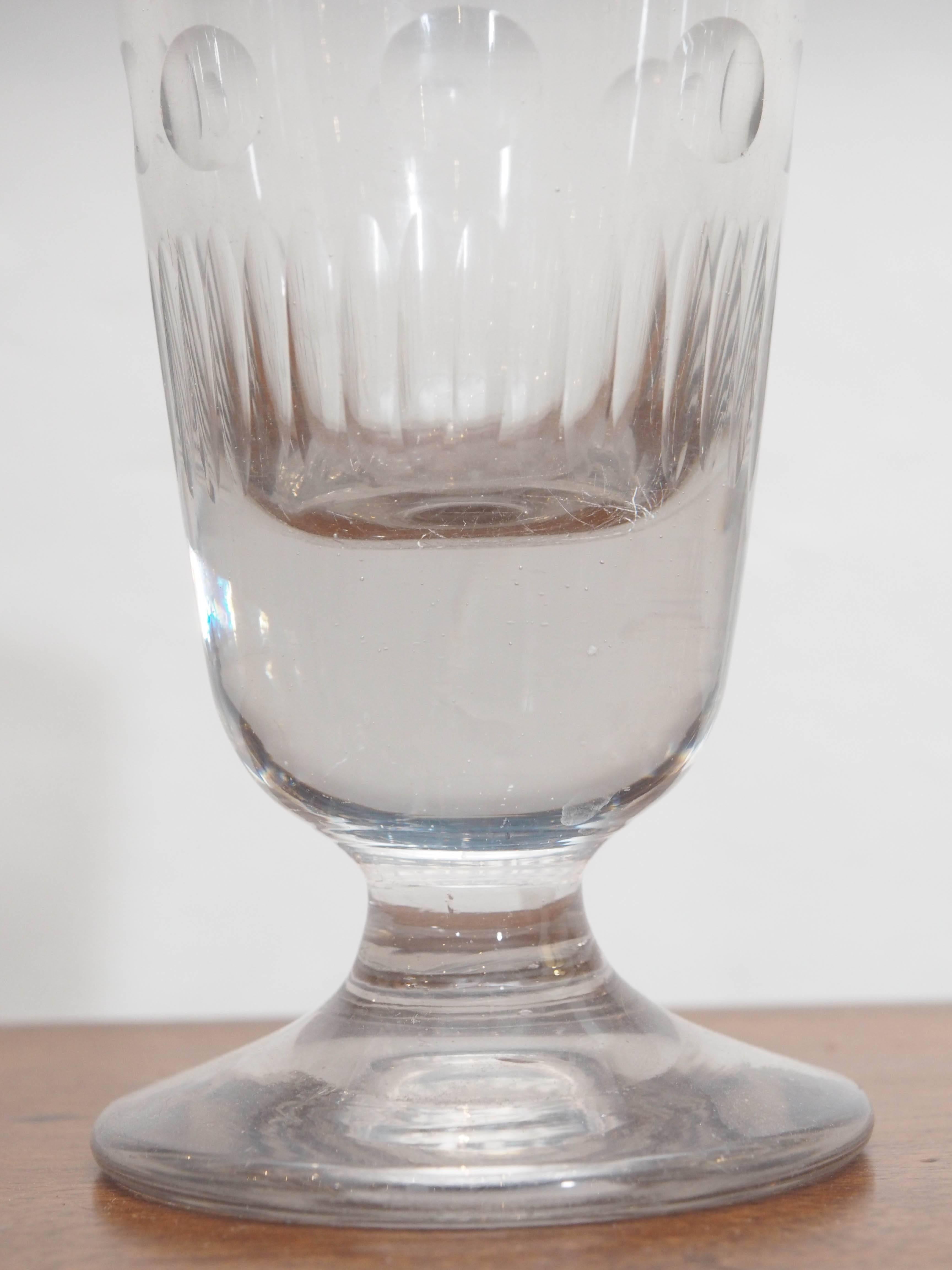 French 19th Century Suite of 12 Absinthe Glasses For Sale