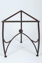 Moroccan Mosaic Tile Table on Low Iron Base, Orange and Brown