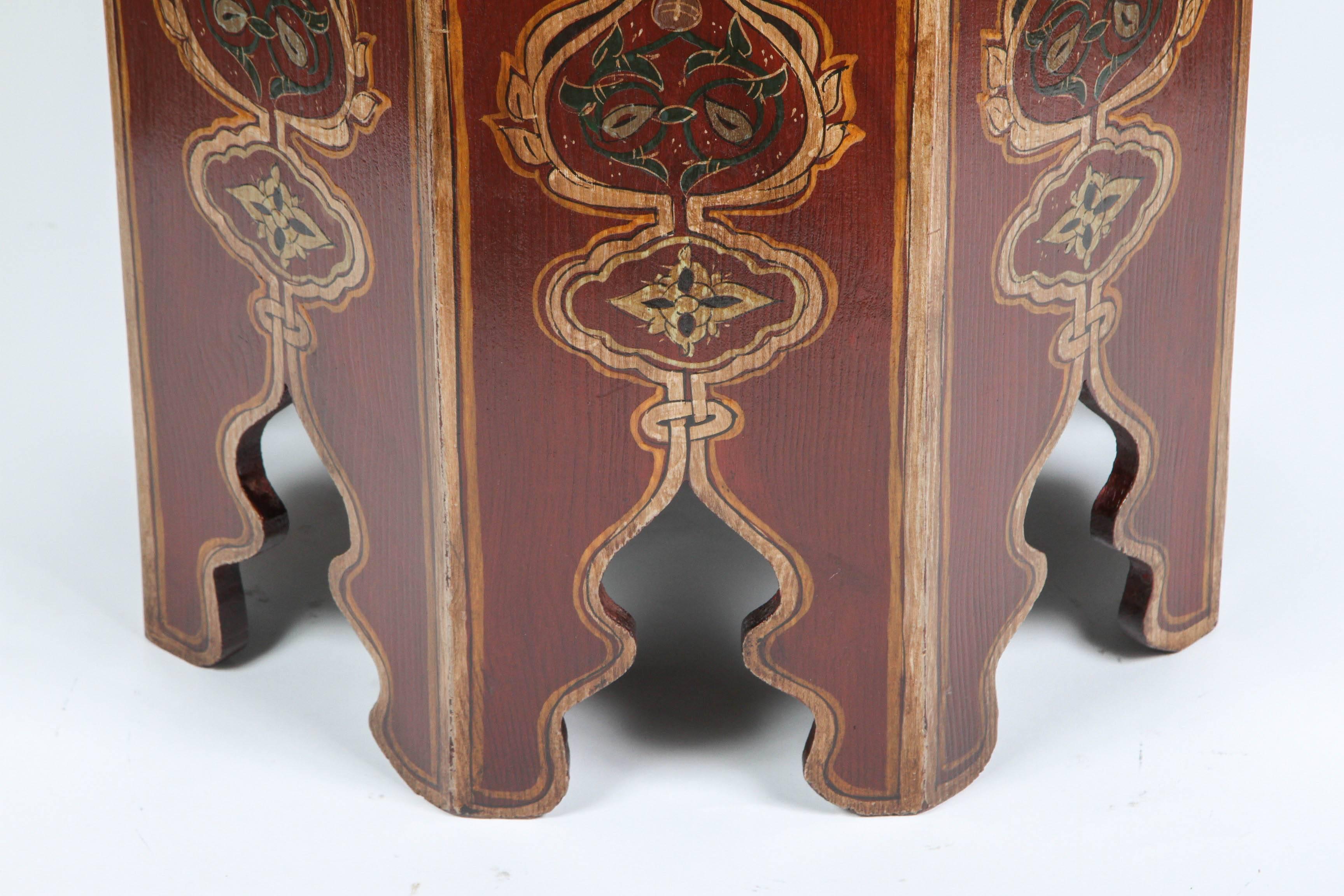 Moroccan Side Tables with Moorish Designs, Pair In Good Condition In North Hollywood, CA
