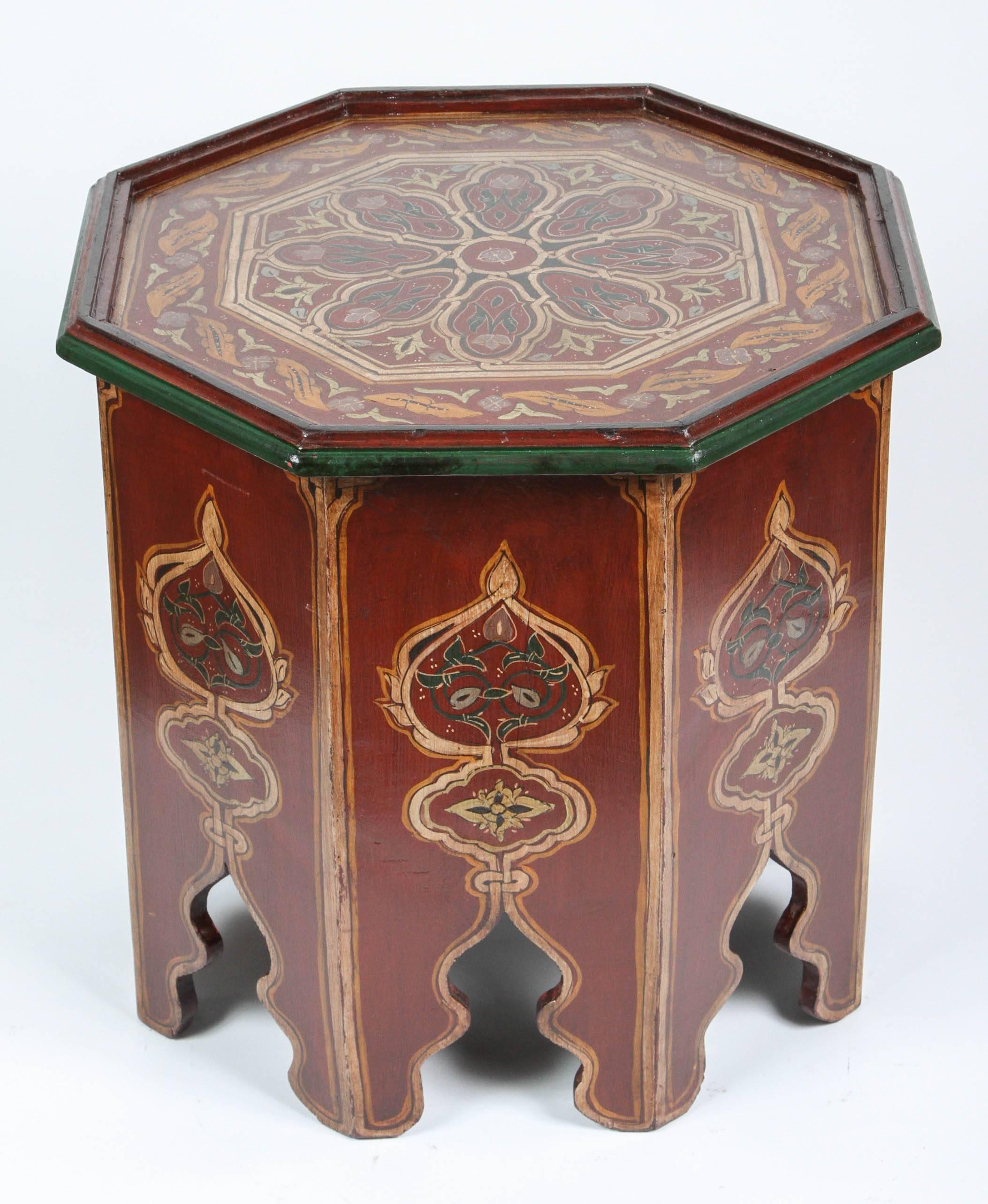 Moroccan Side Tables with Moorish Designs, Pair 1
