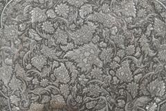 Bandeja de pared persa antigua plateada