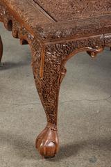 Anglo Indian Hand-Carved Coffee Table
