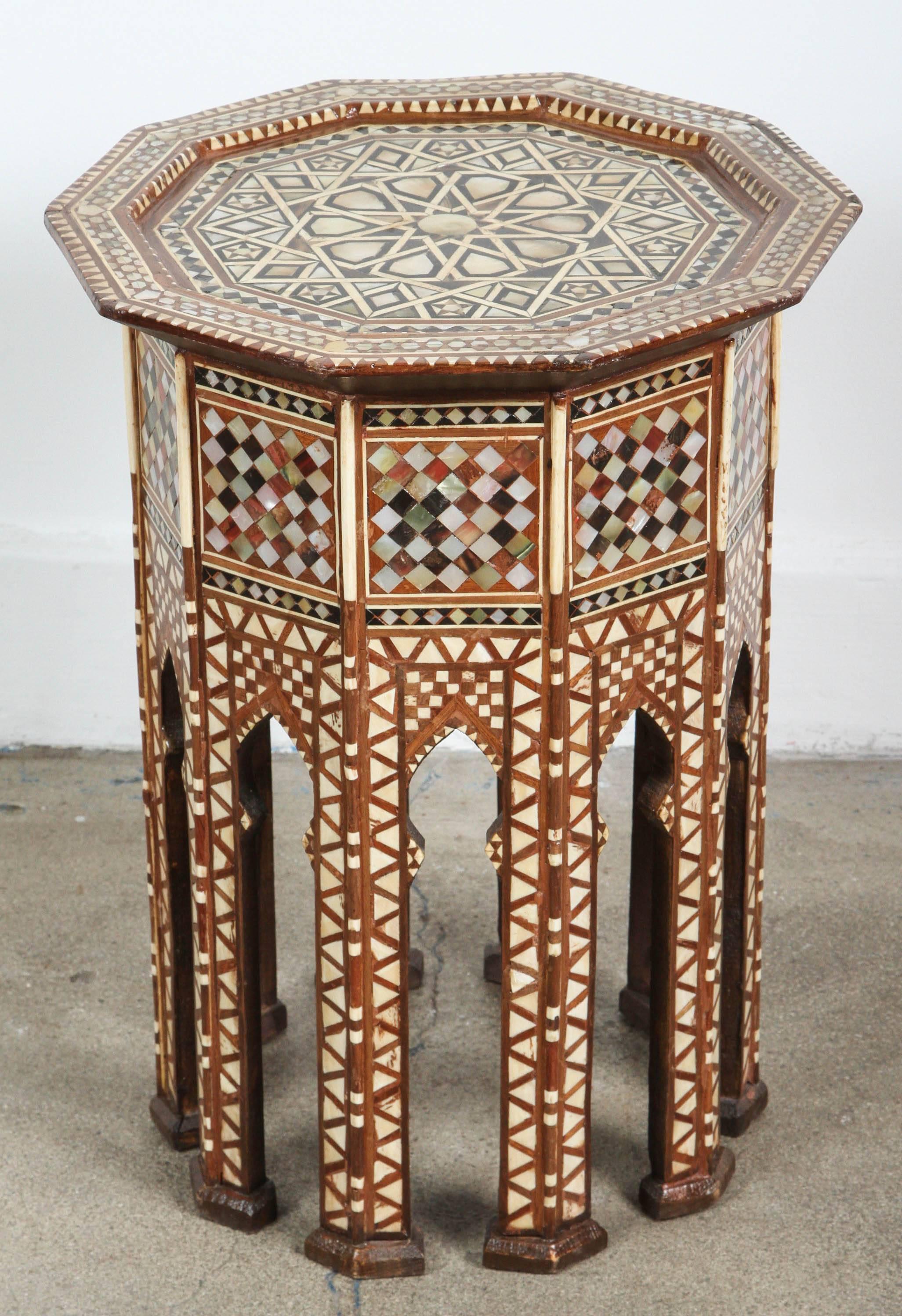 Syrian Octagonal tables Inlaid with Mother-of-Pearl 1