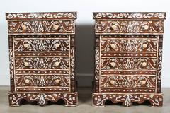 Pair of Syrian Mother of Pearl Inlay Nightstands