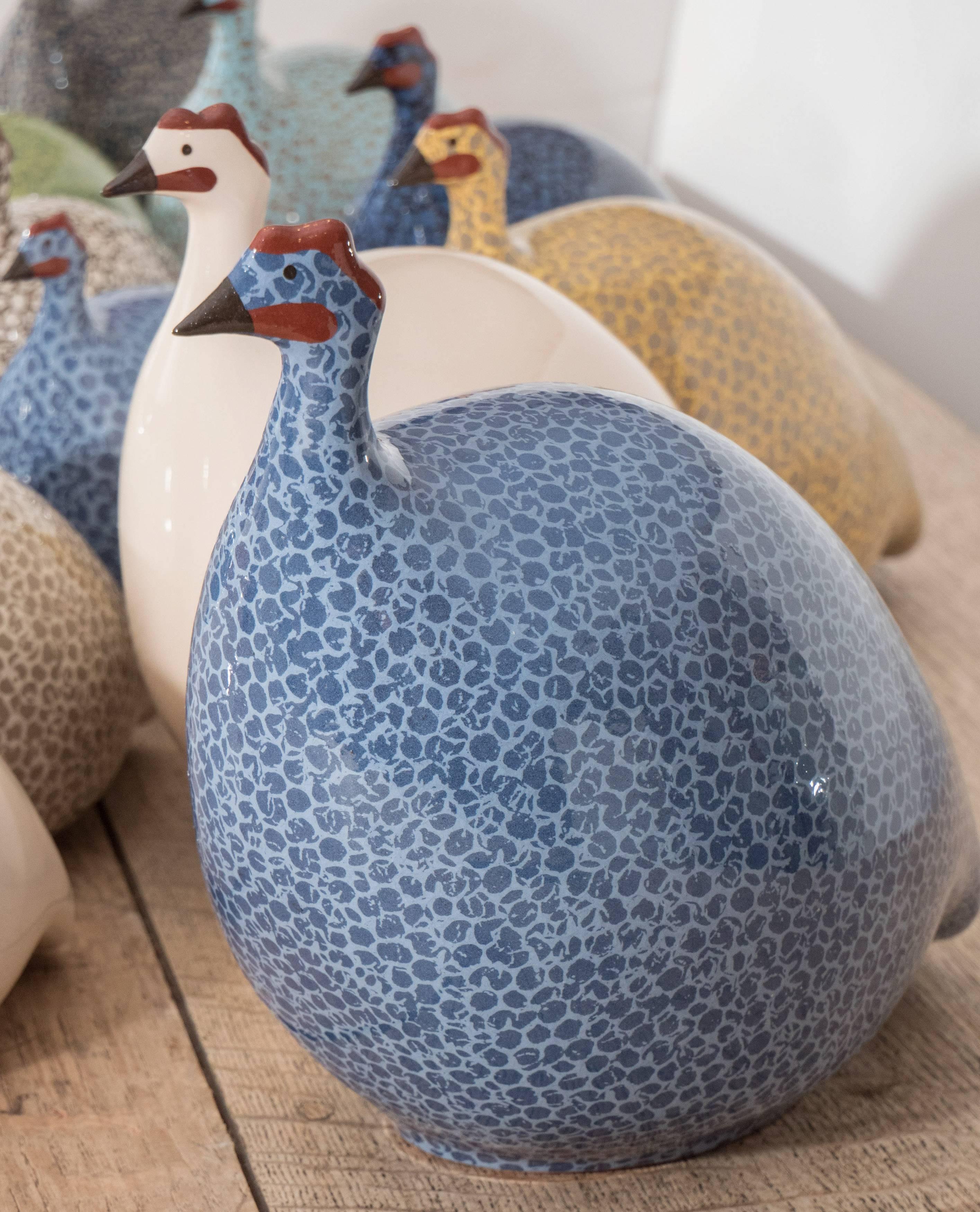 Contemporary Small Ceramic Guinea Hen