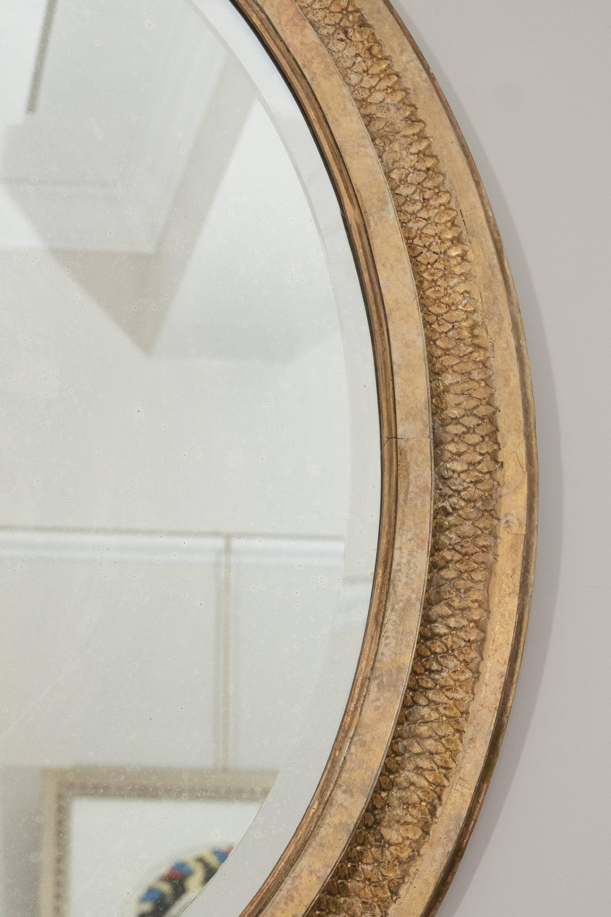 French Giltwood Oval Mirror 2