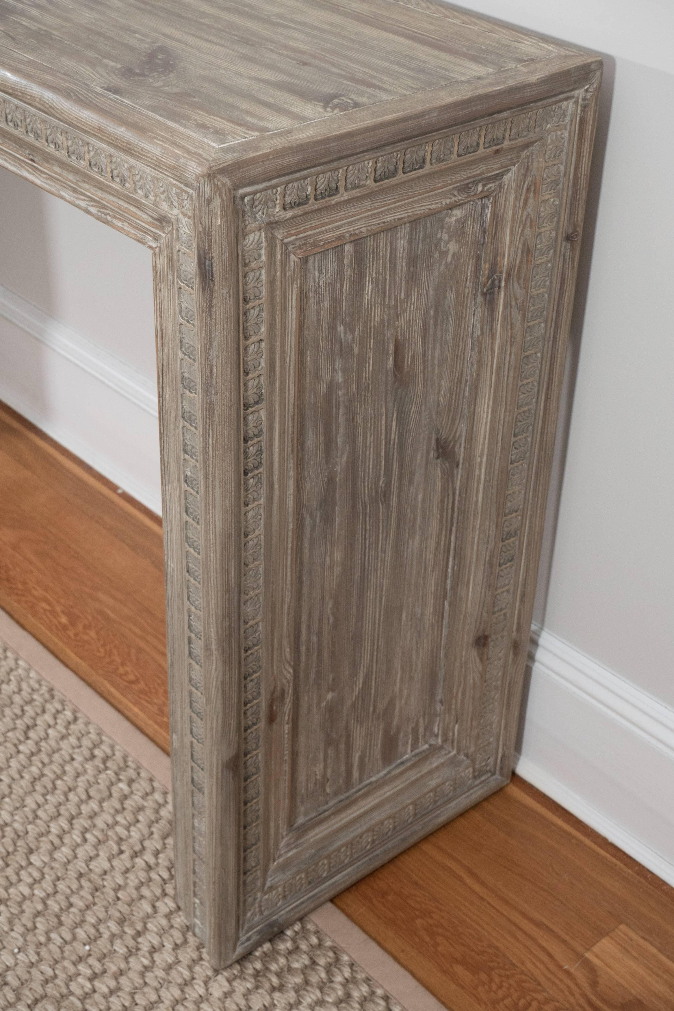 American Limed Oak Console Table