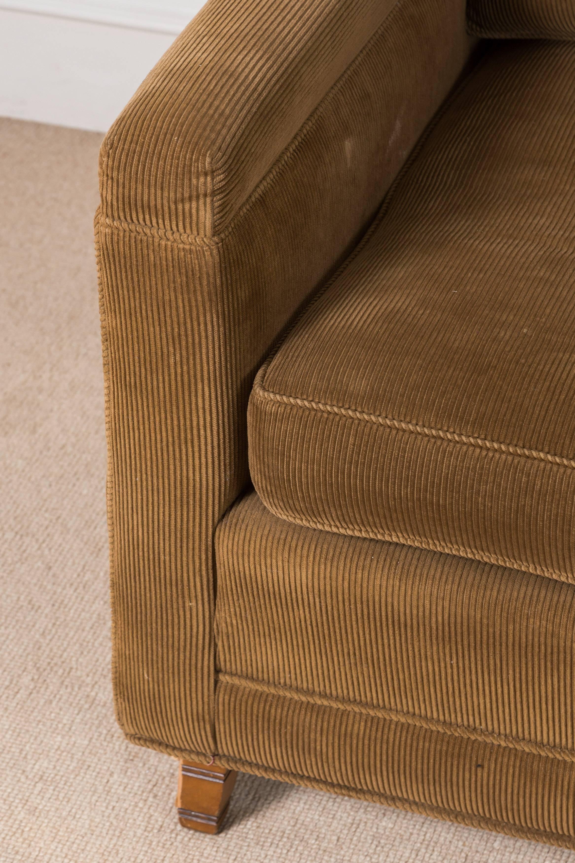 brown corduroy couch