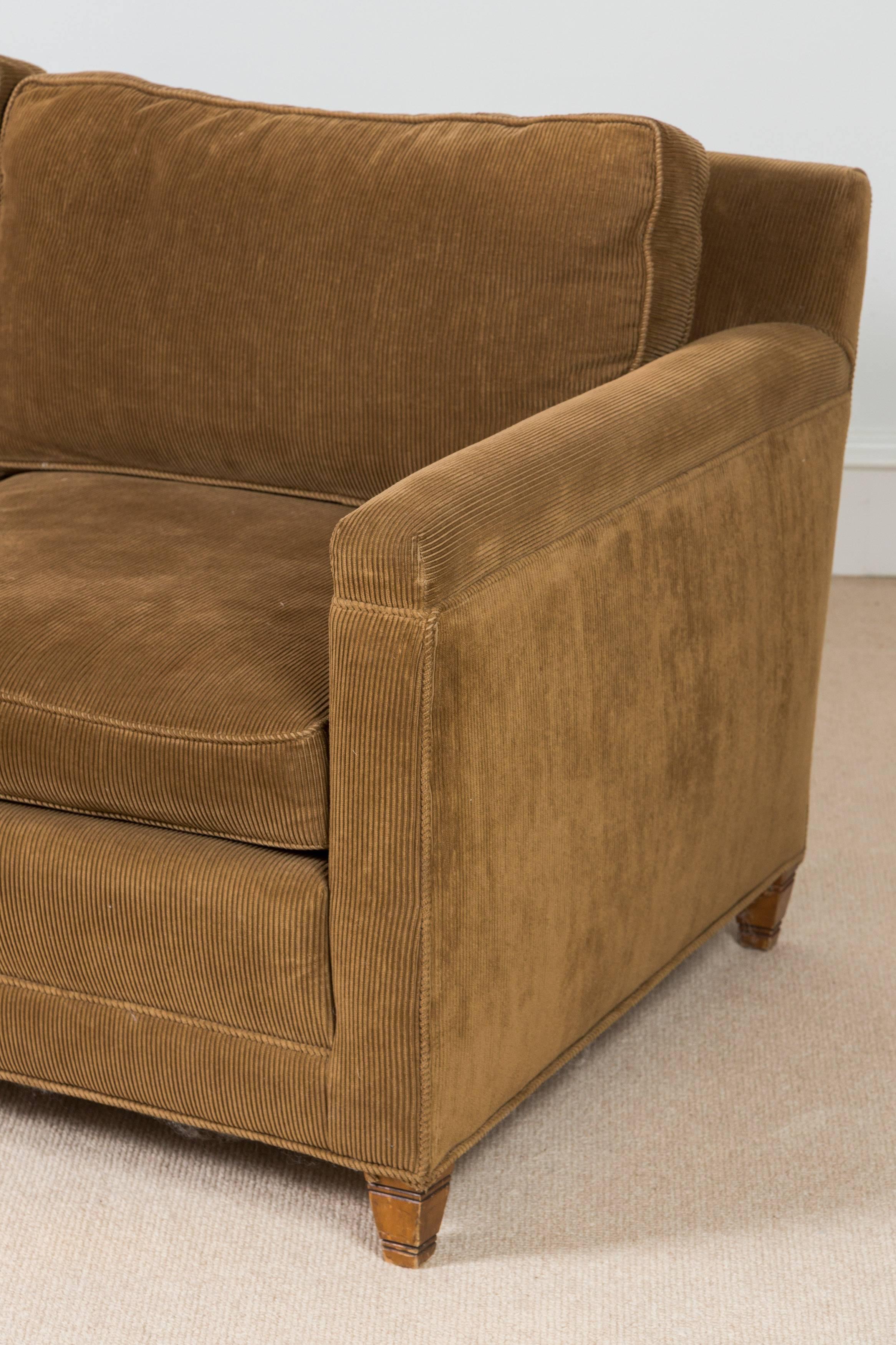 Mid-Century Modern Mid-Century Danish Corduroy Sofa