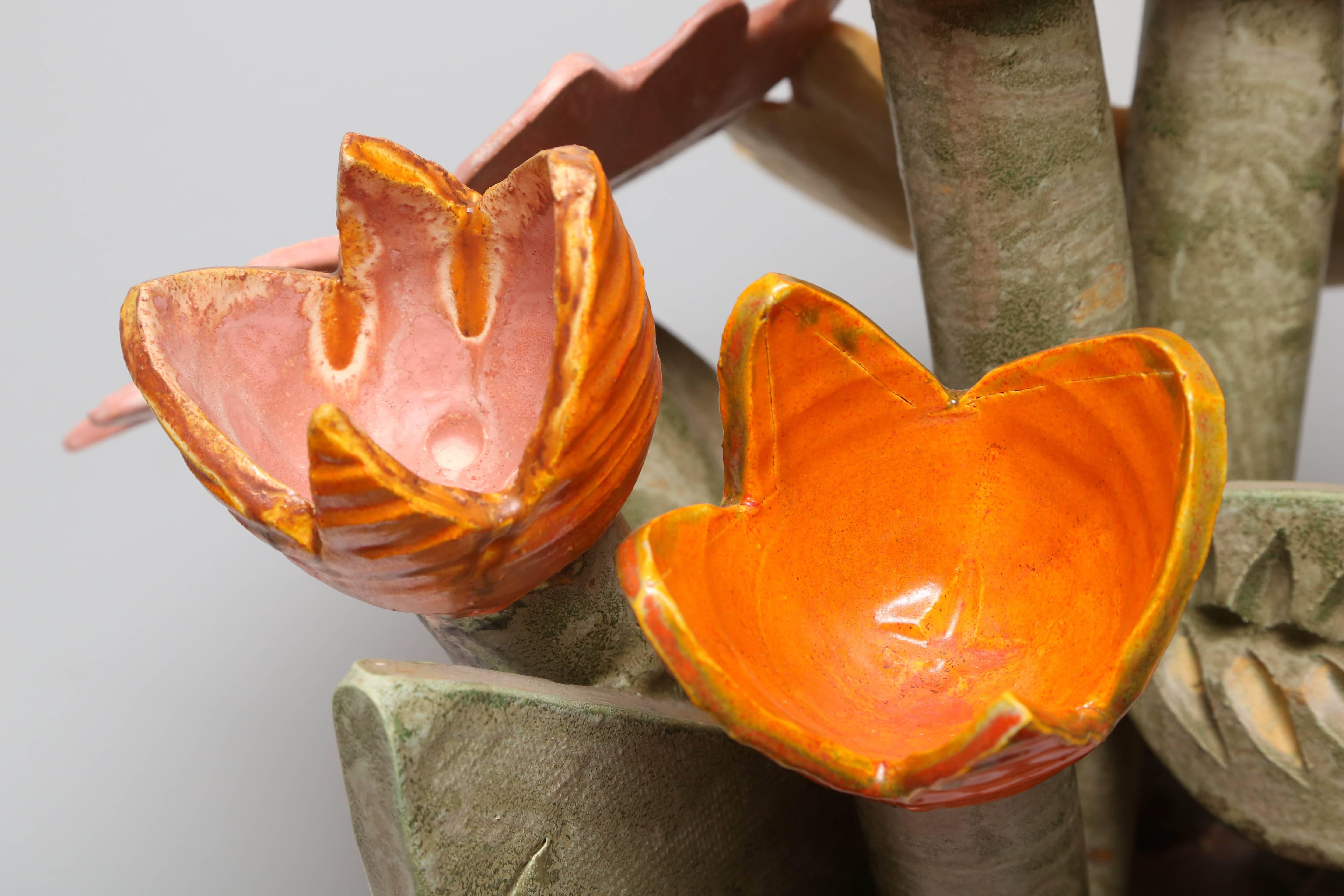 SALE! SALE!SALE!Ceramic Centerpiece Flowers by Danish Artist Kvelind, Modern  3