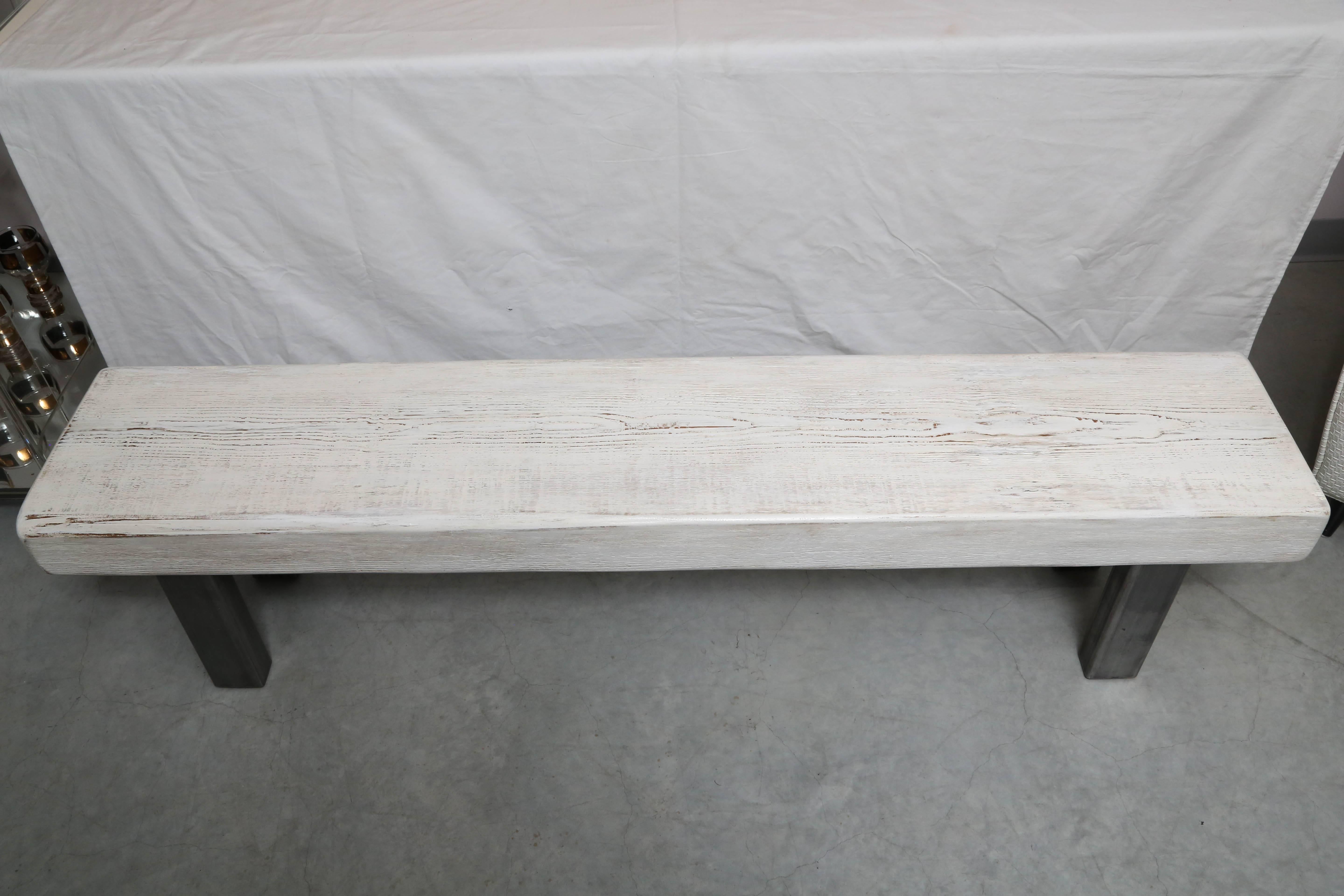 handcrafted wooden benches