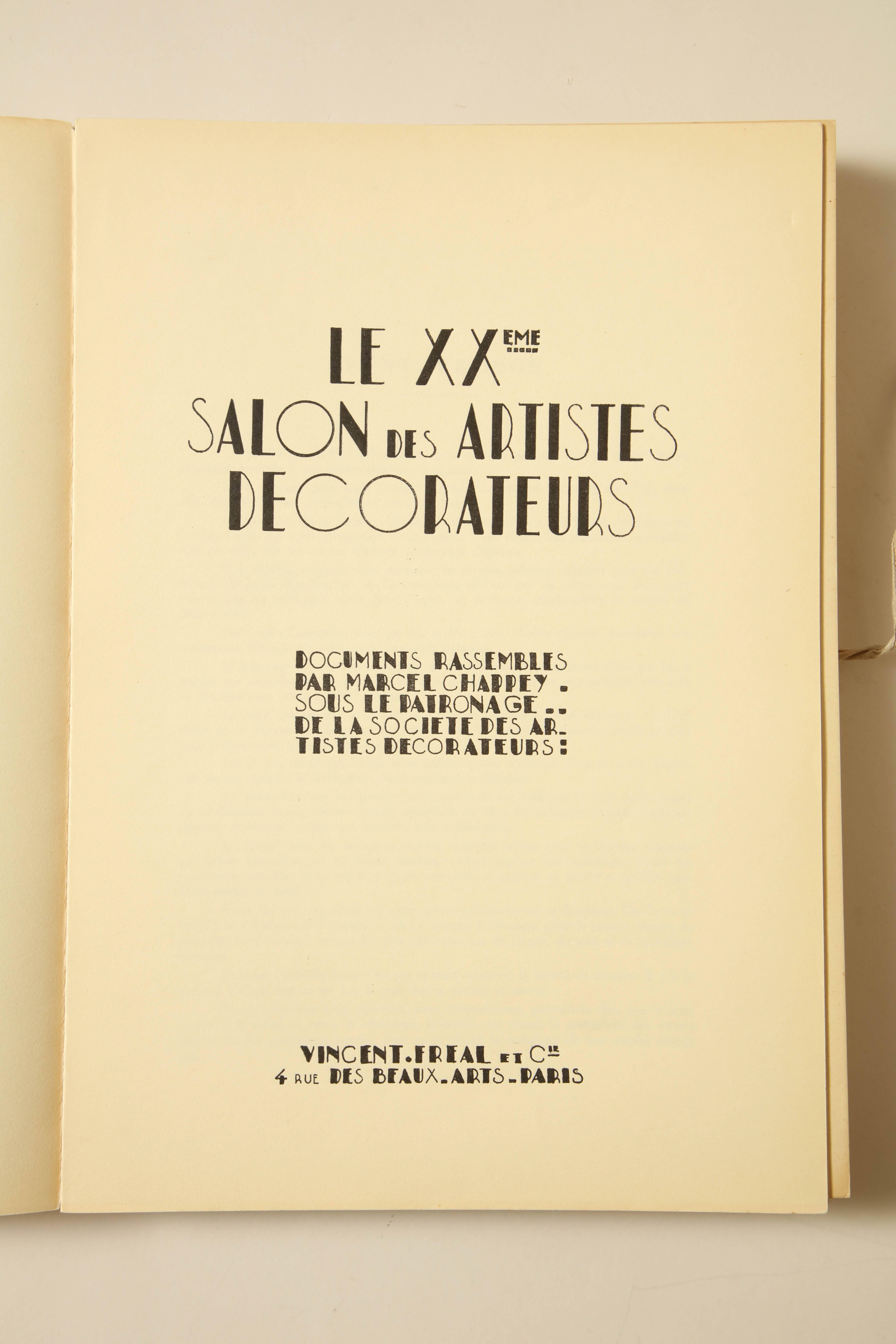 French “Le Salon Des Artistes Decorateurs 1930” by Marcel Chappey For Sale
