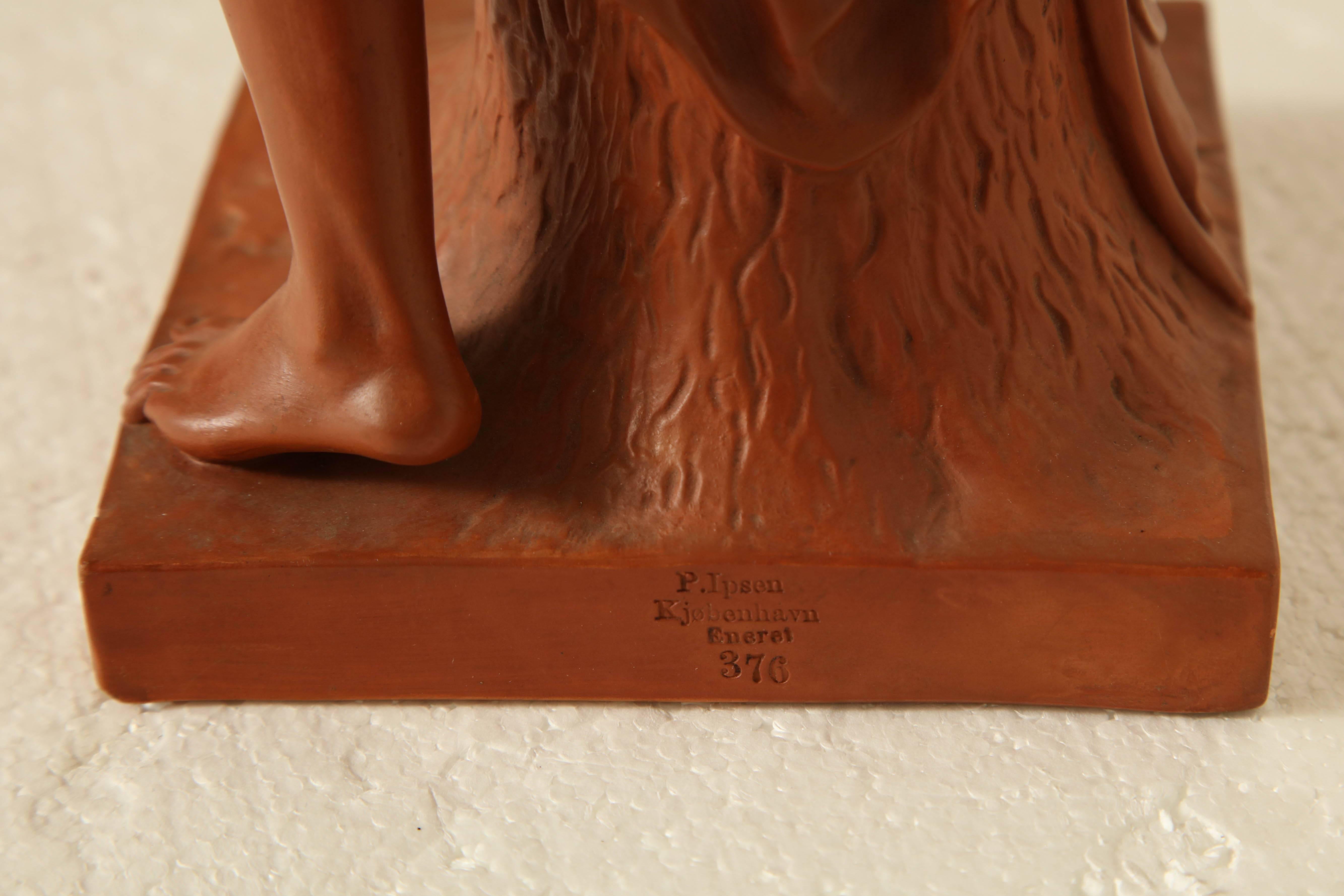 Late 19th Century Terra Cotta of Seated Mercury For Sale 5