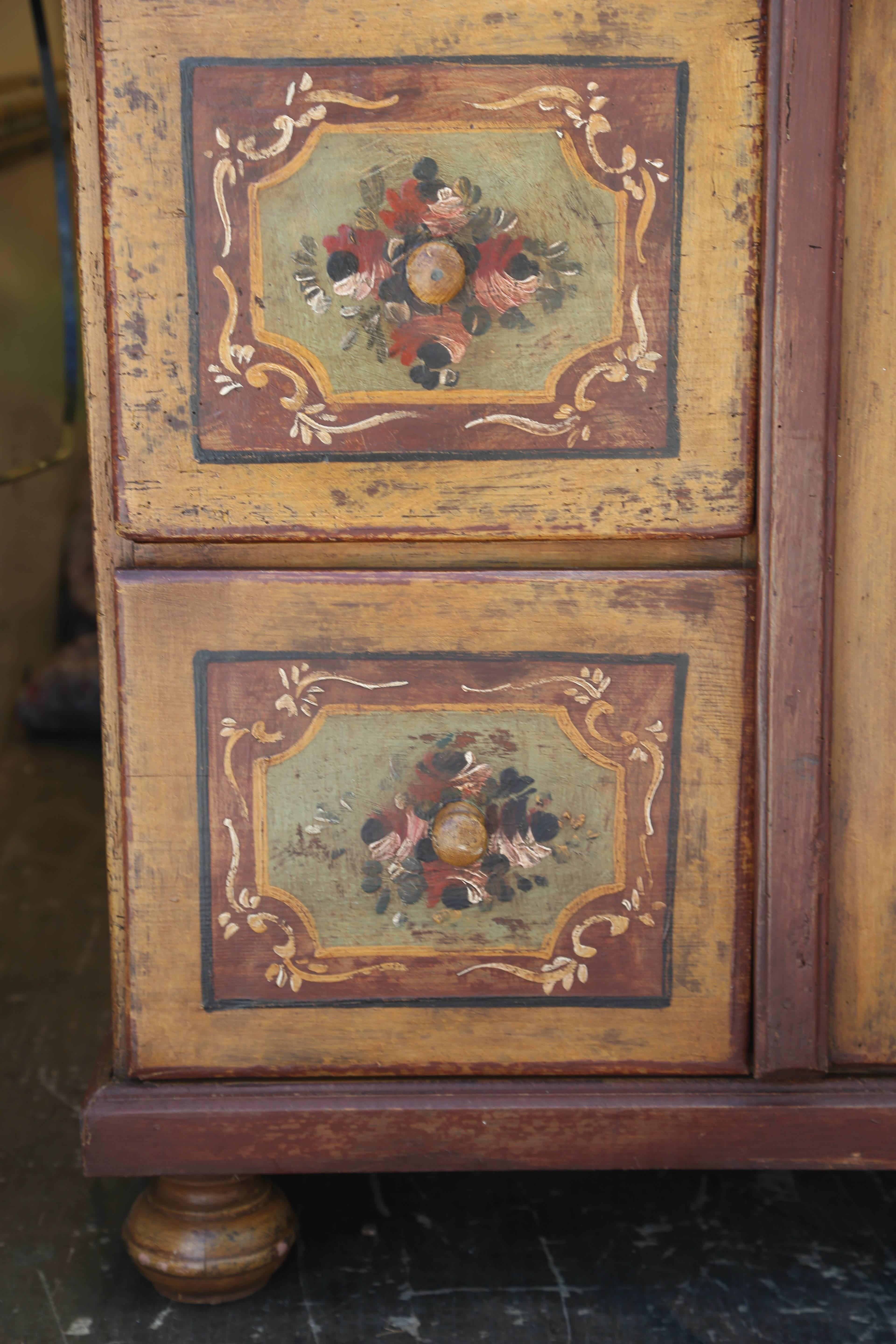 Superb 19th Century Hand-Painted Italian Armoire 2