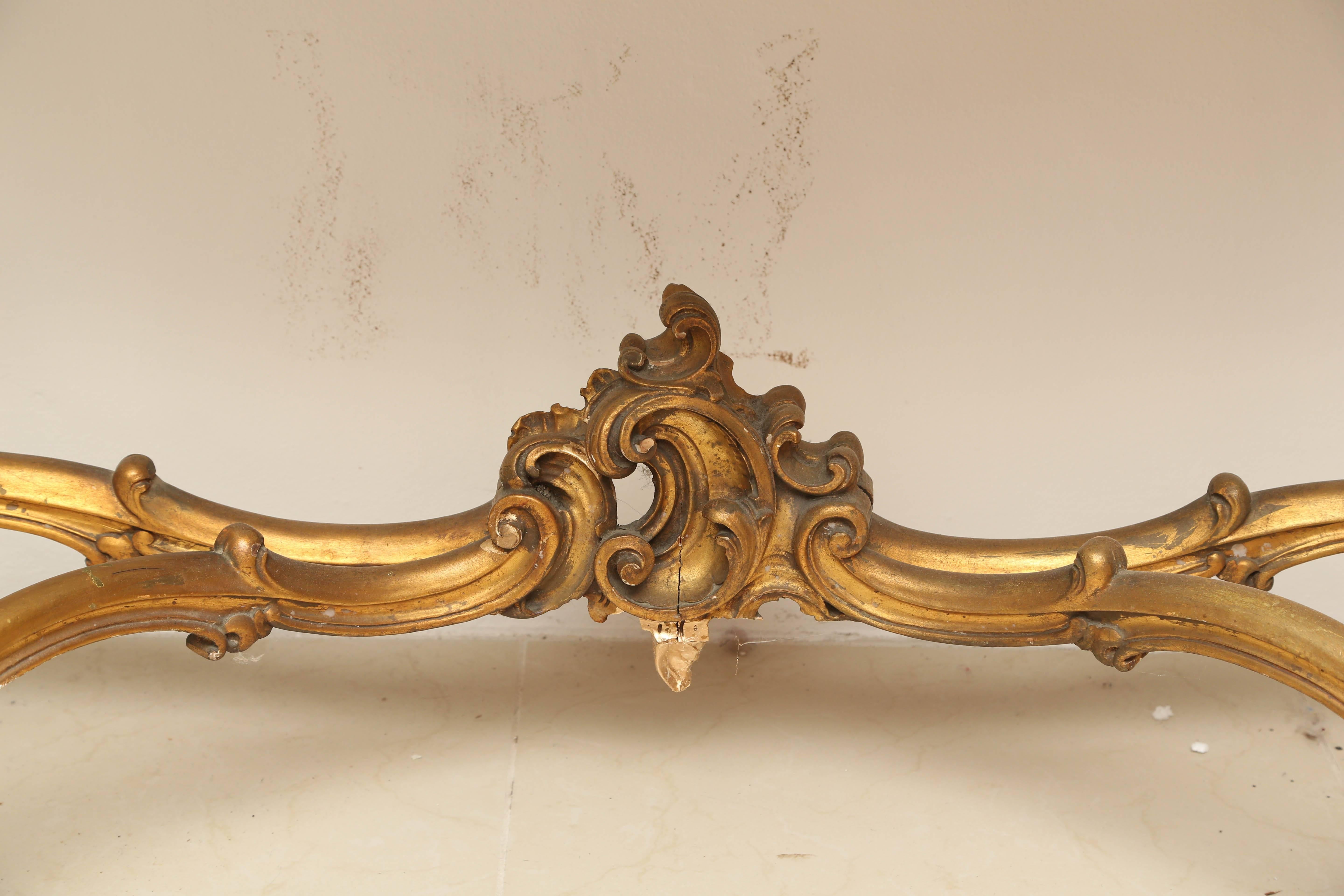Superb French 19th Century Gilt Console and Mirror 3