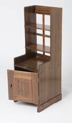 Peter Waals walnut bedside cabinet, England circa 1930