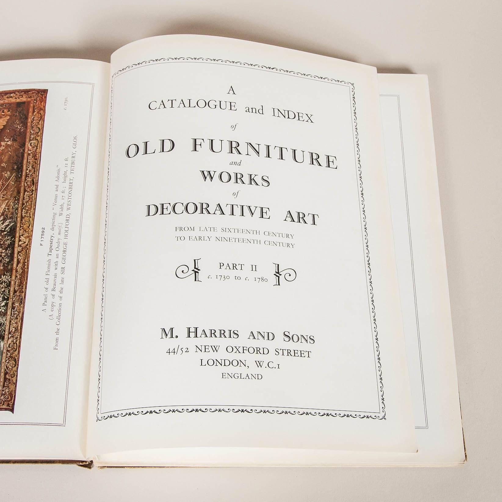 Moss Harris & Sons Catalogue and Index of Old Furniture in Three Volumes In Fair Condition For Sale In London, GB