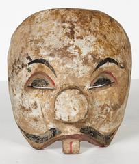 Early 20th Century Balinese Clown Mask with Original Paint