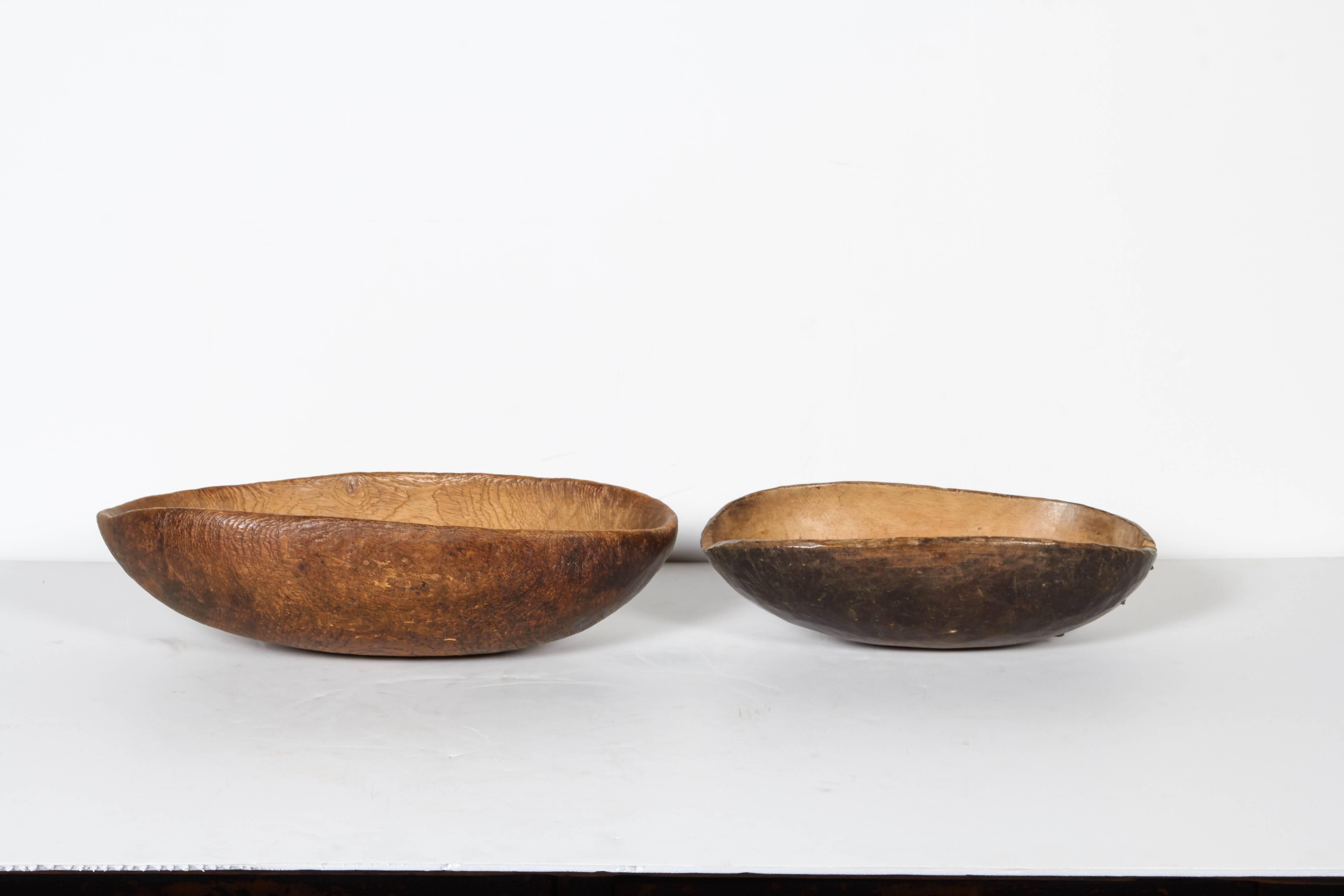 Pair of Vintage West African Food Bowls In Good Condition In New York, NY