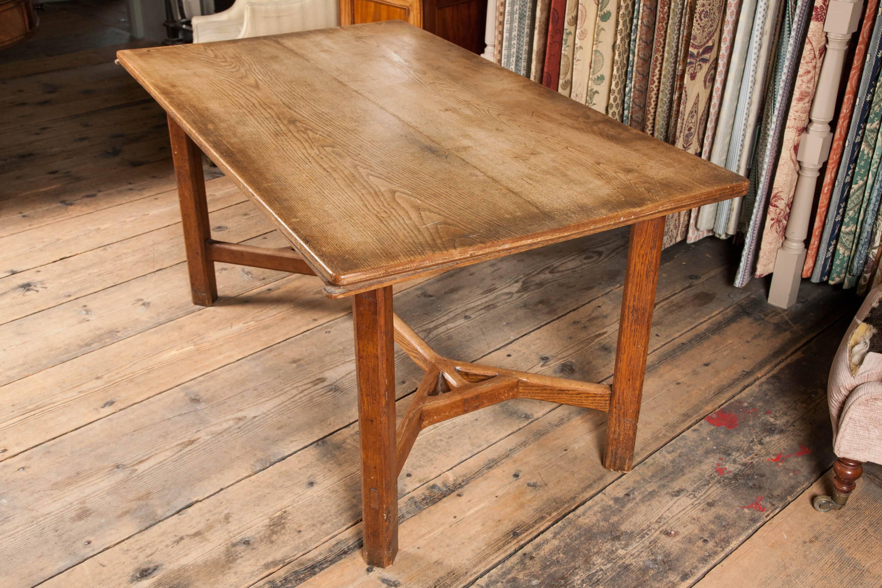A Cotswold school Arts and Crafts oak table, almost certainly by Edward Barnsley.