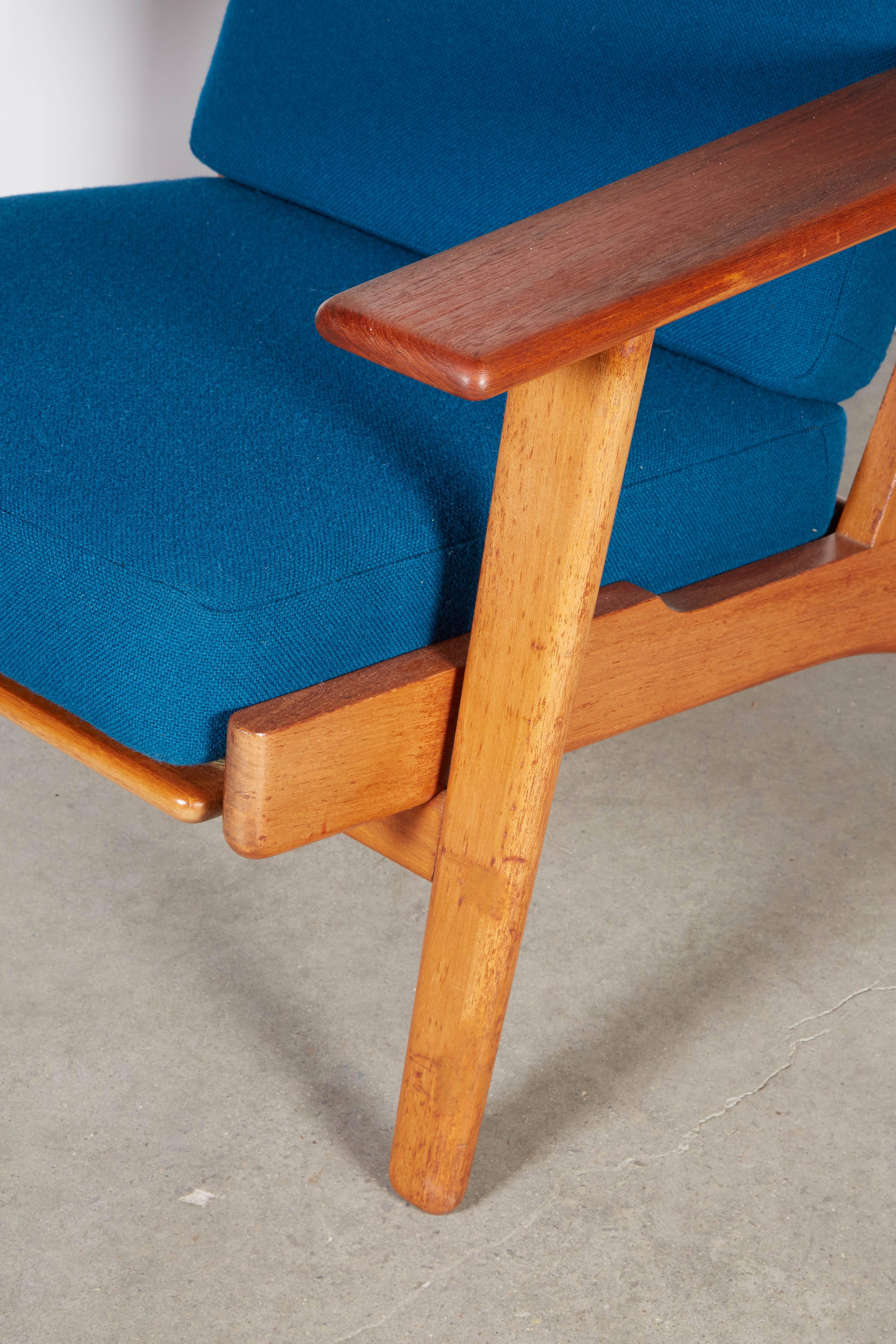 Danish Mid Century Wegner Easy Chair, GE 290 Oak Getama