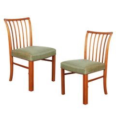 Mid Century Green Dining Chairs by Jacob Kjaer, set of 8