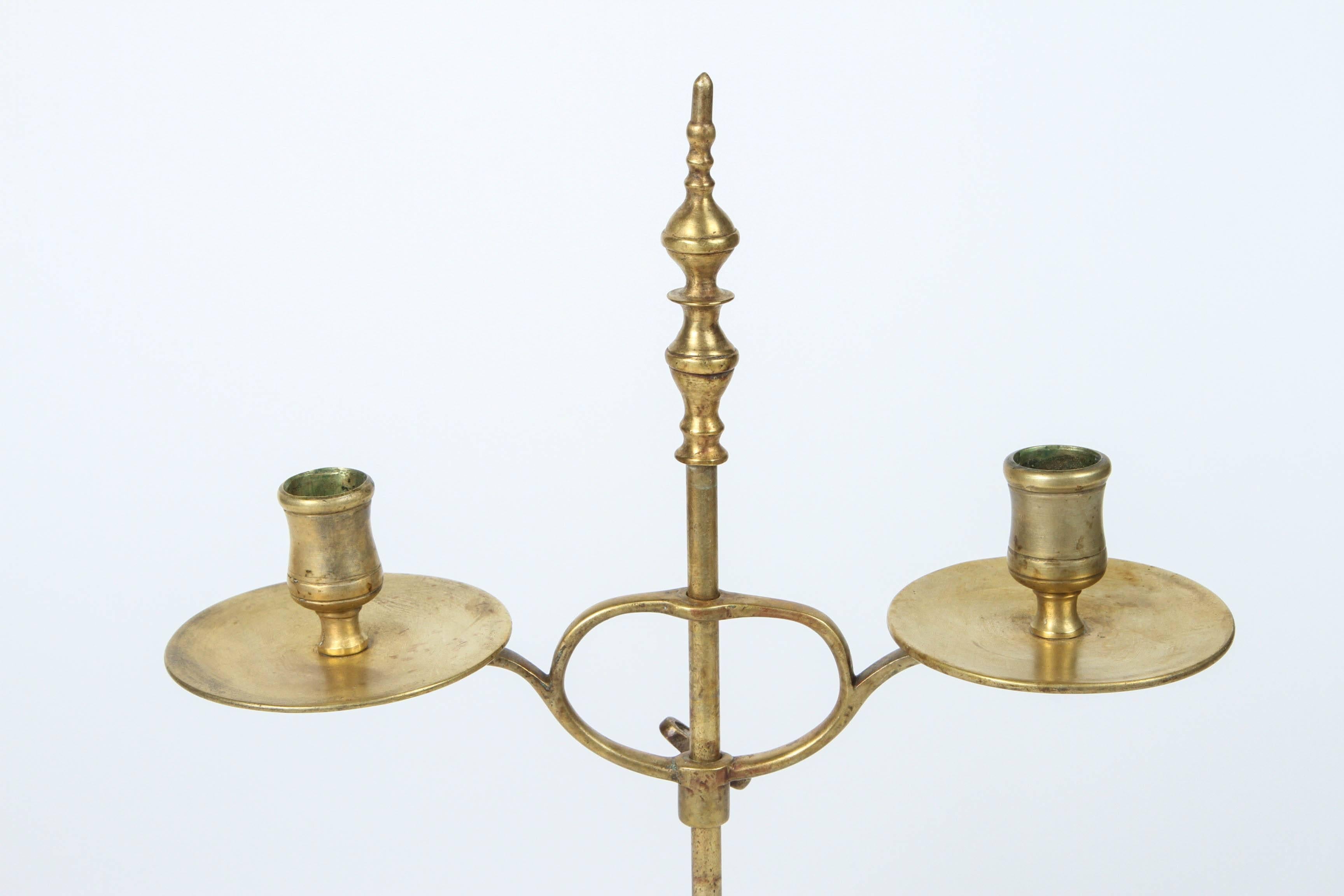 brass double candle holder