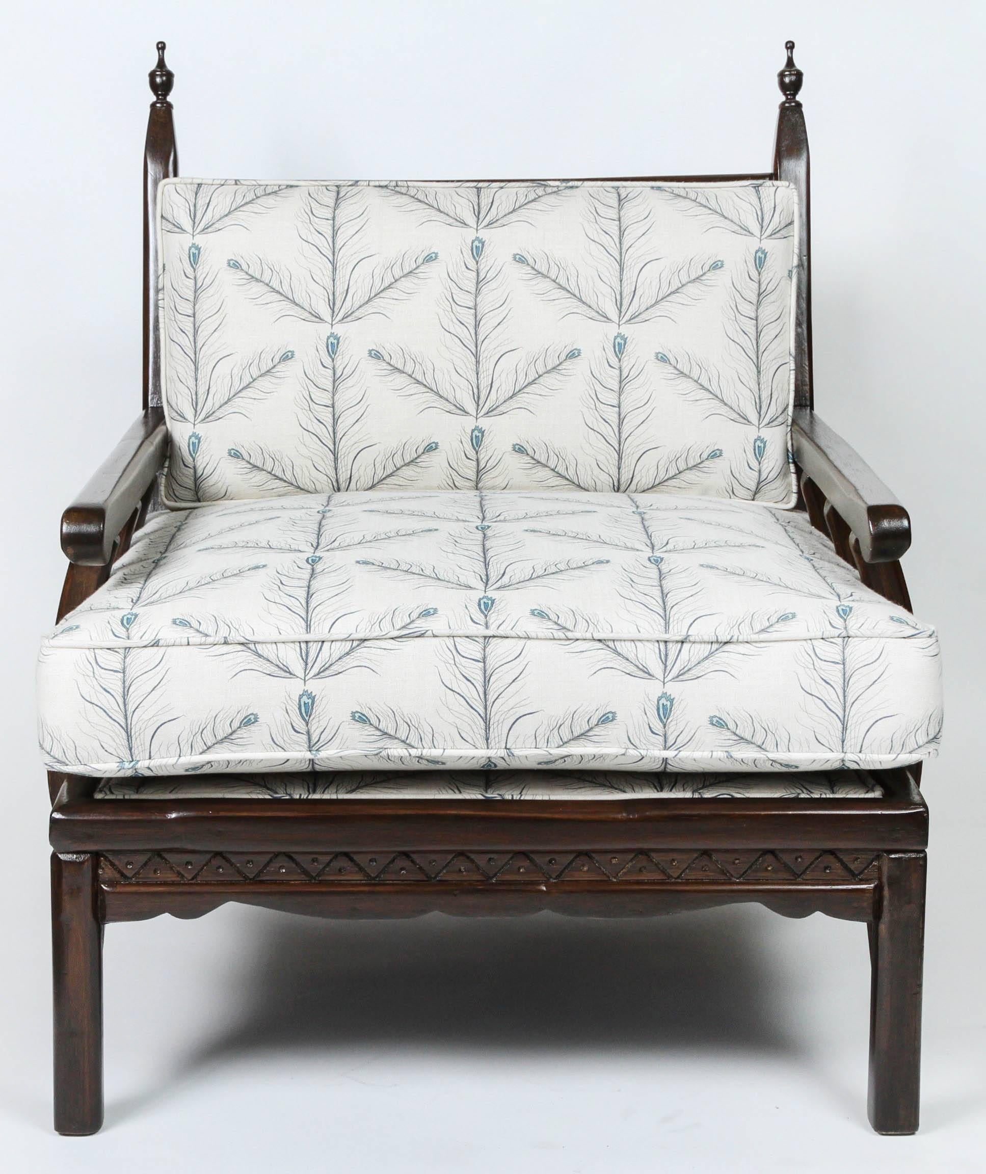 20th Century Vintage Low-Slung Walnut Lounge Chair